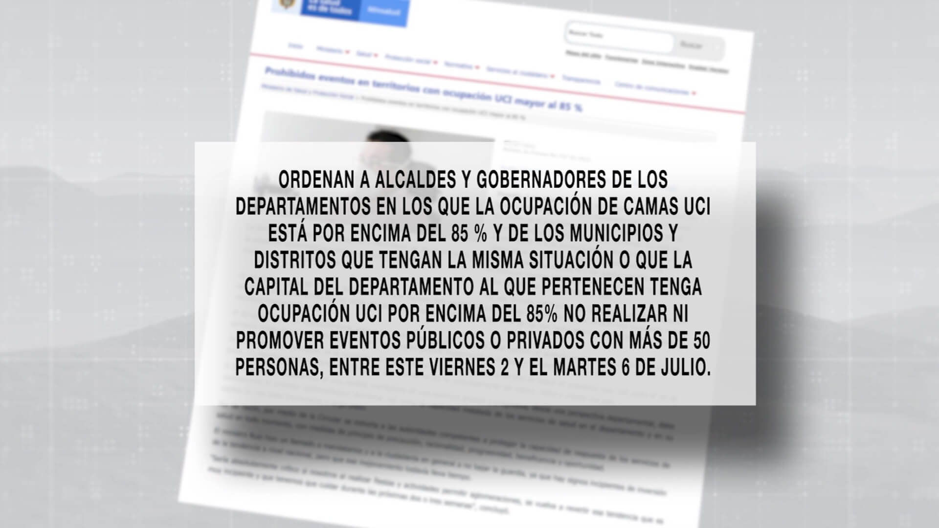 Gobierno anuncia nuevas medidas para el puente festivo