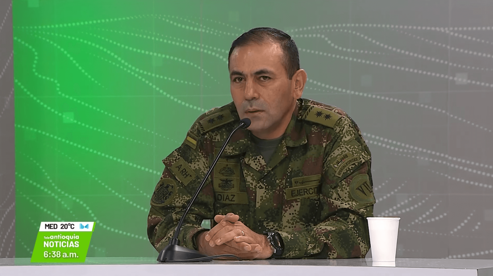 General Juvenal Díaz Mateus, comandante de la Séptima división del Ejército