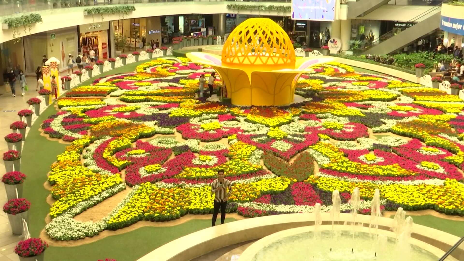 181 mil flores componen este tapete tradicional