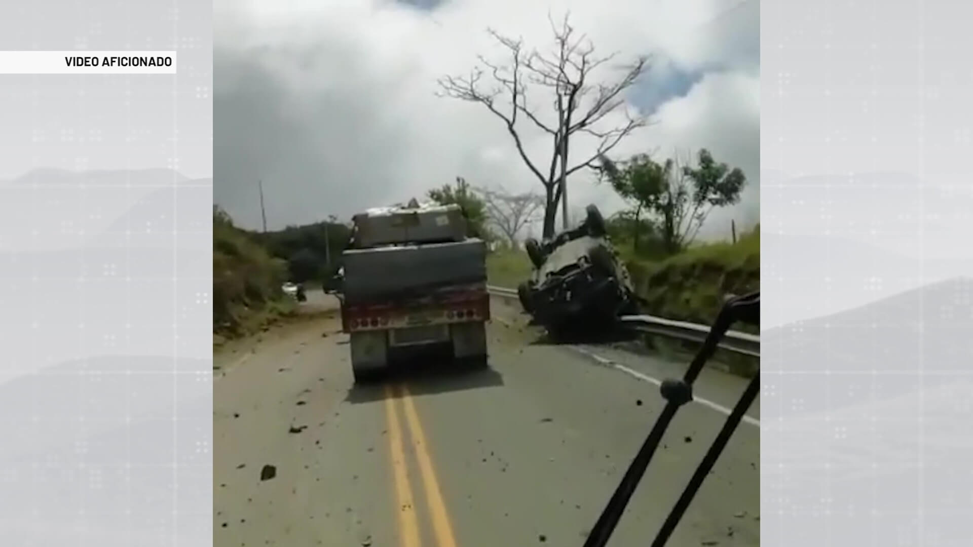 Atentado contra vehículo de la Policía en Santa Fe de Antioquia