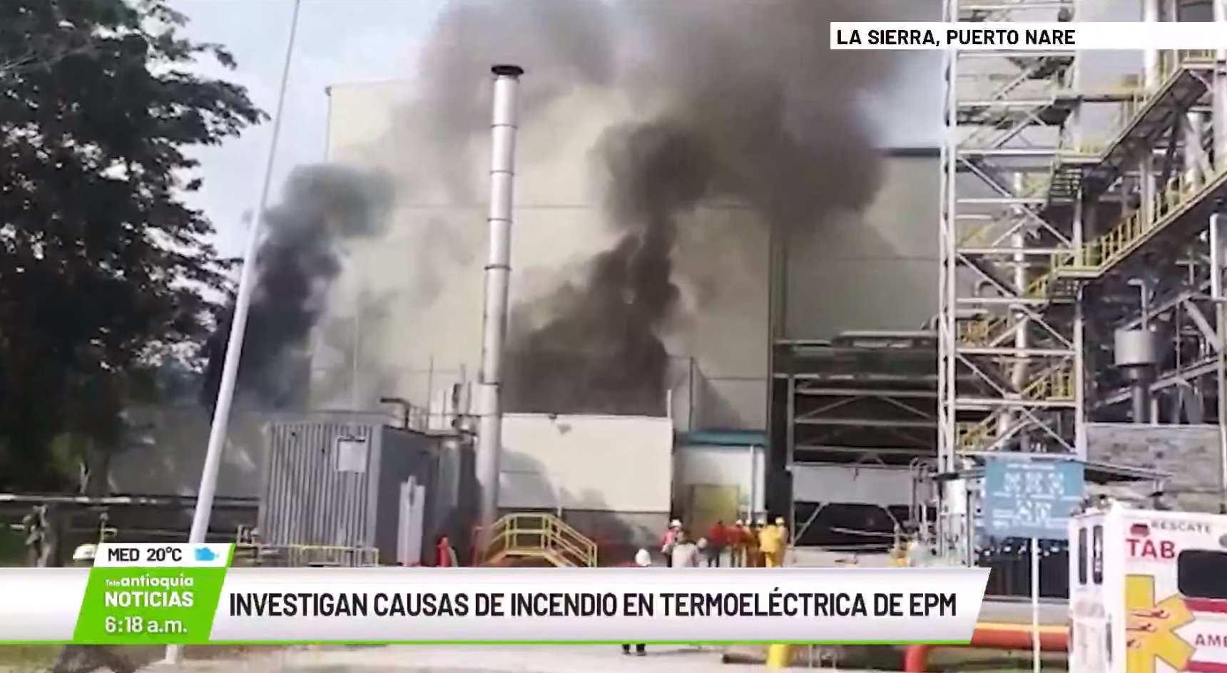 Investigan causas de un incendio en termoeléctrica de EPM