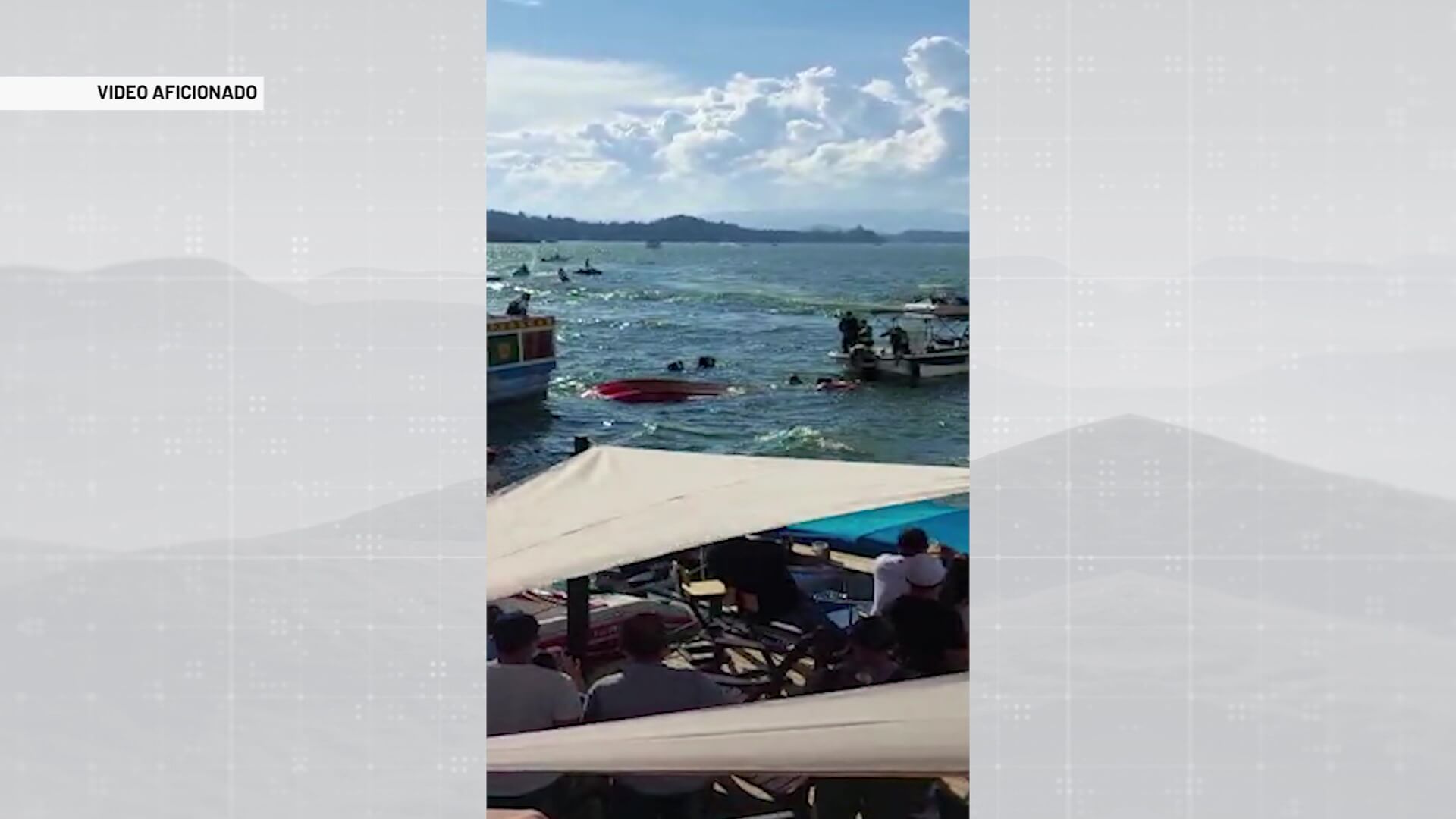 Lancha se volcó en el embalse de Guatapé