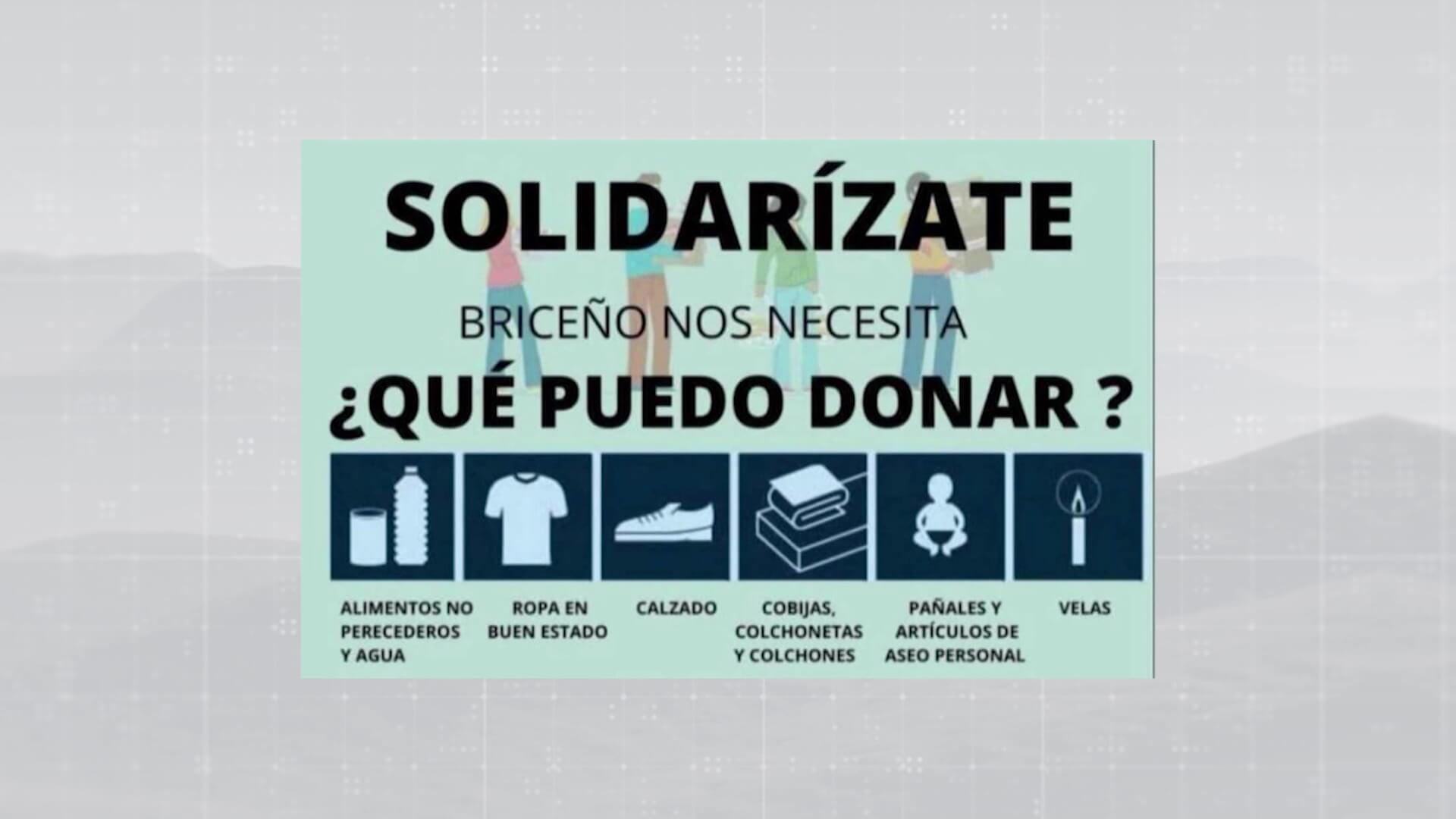 Las ayudas para Briceño se reciben en el Centro de Medellín