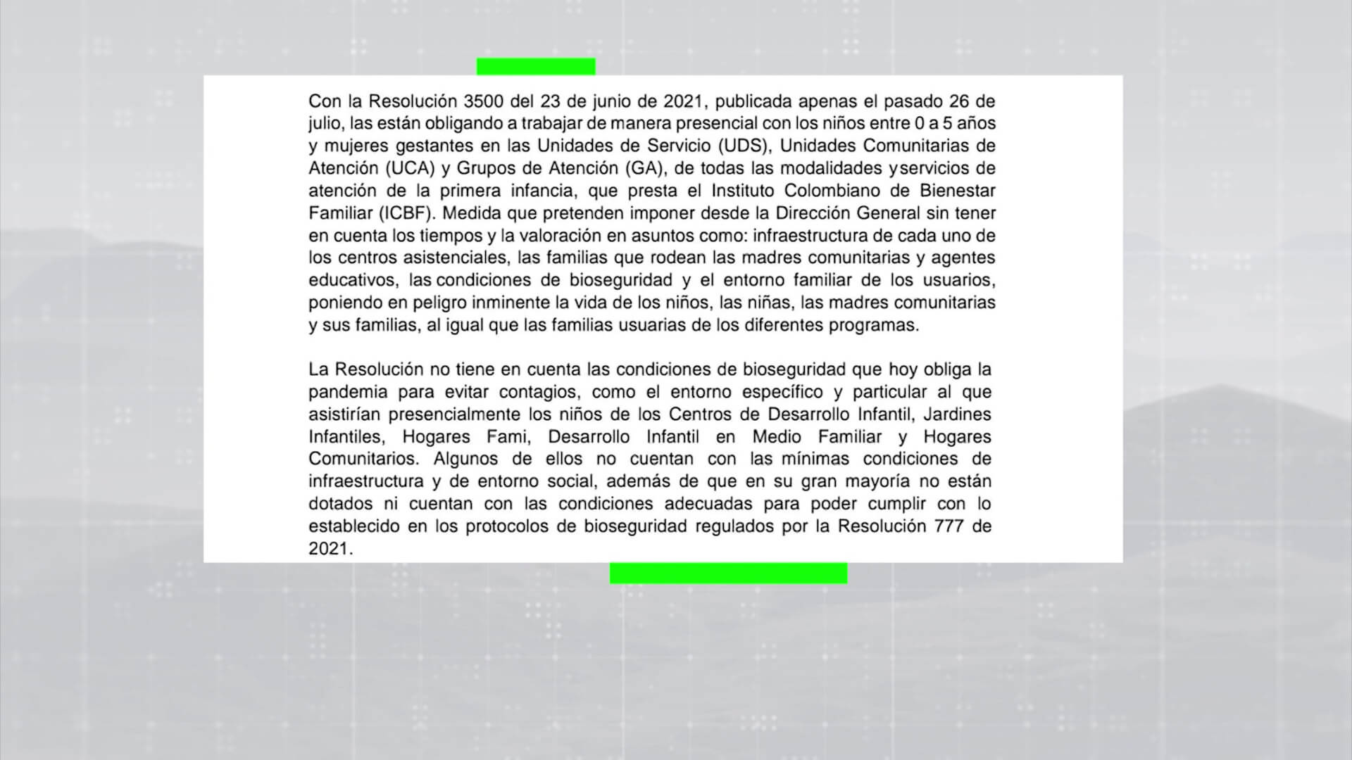 Las viviendas no estarían en condiciones para presencialidad