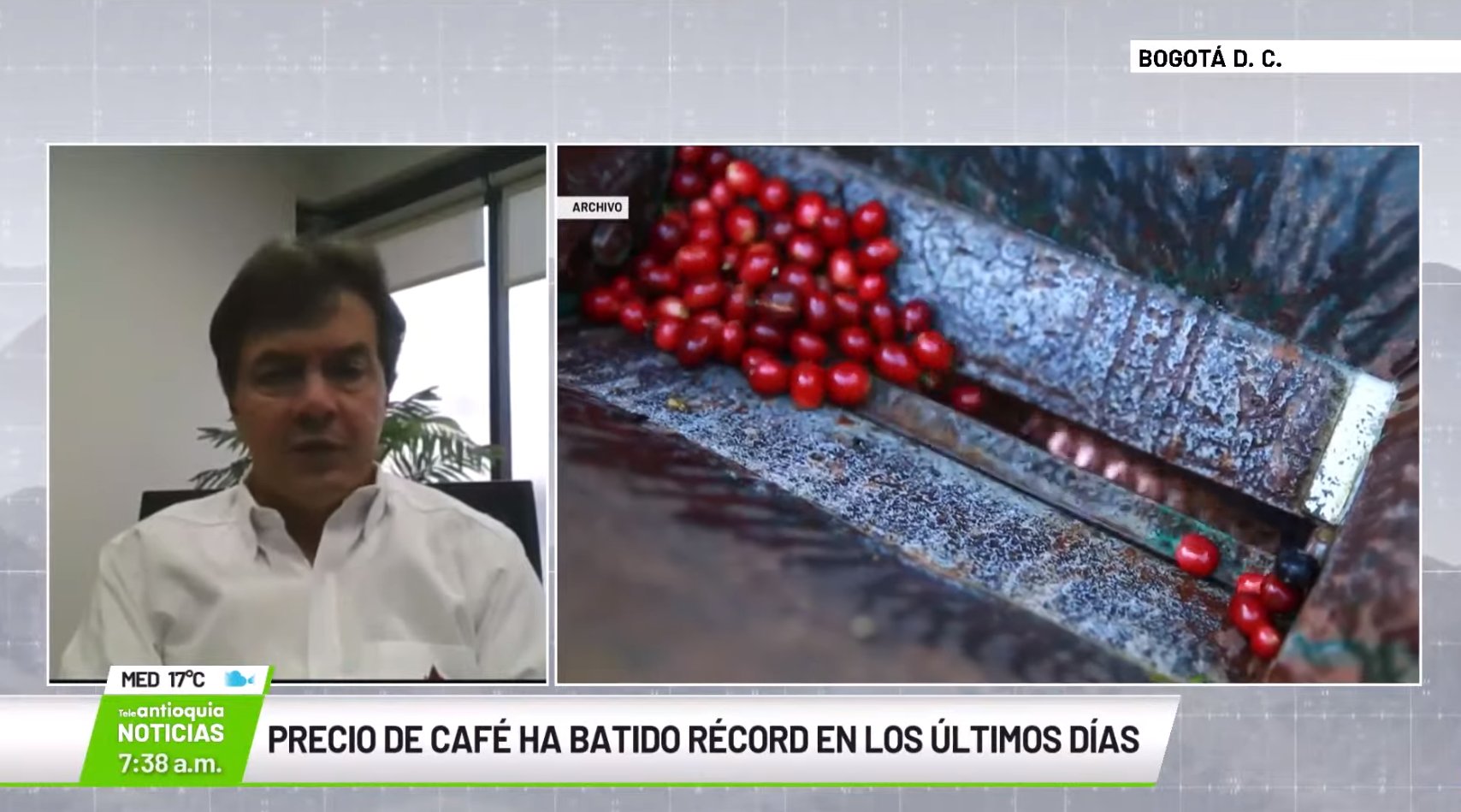 Roberto Vélez Vallejo, gerente general de la Federación Nacional de Cafeteros de Colombia