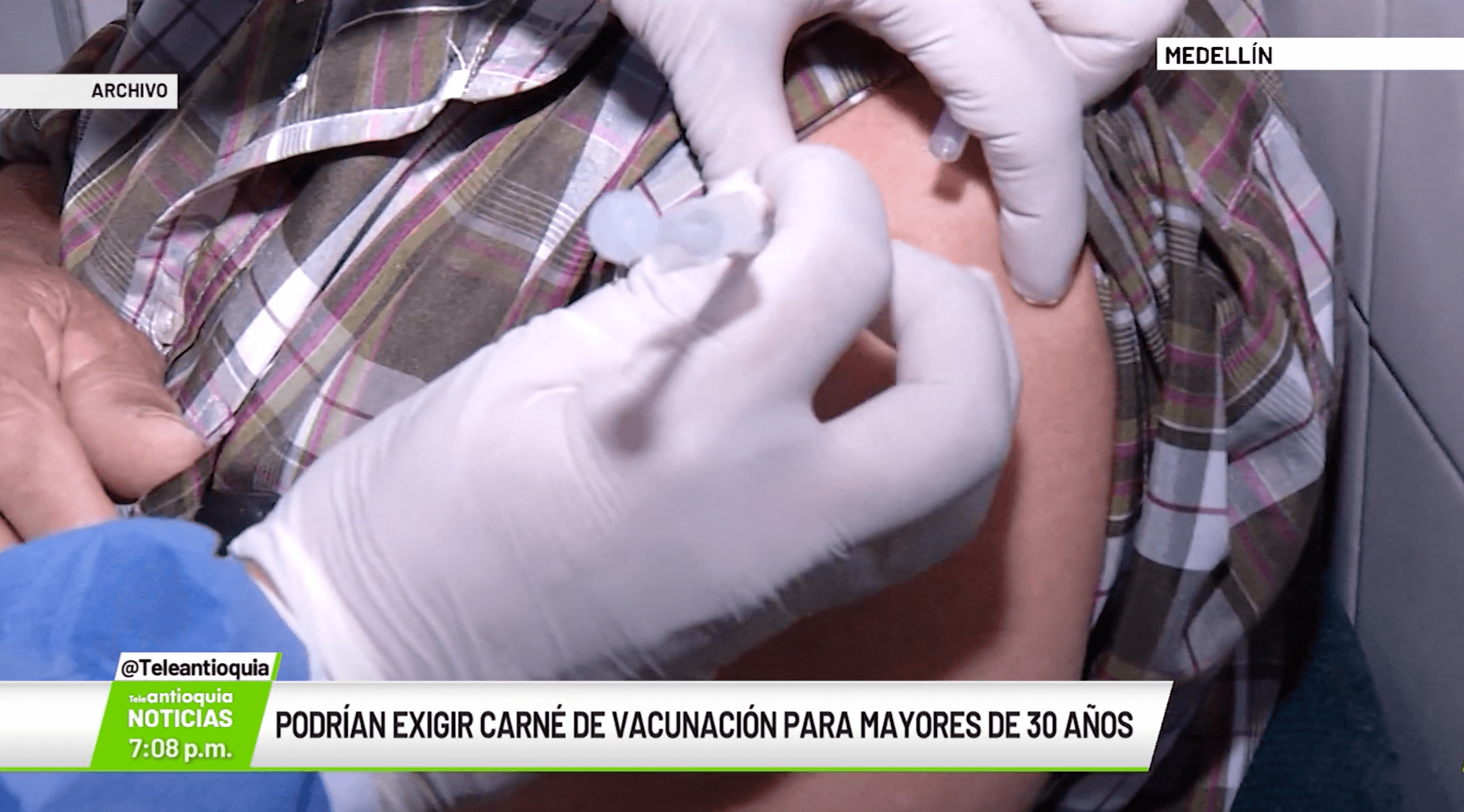 Podrían exigir carné de vacunación para mayores de 30 años