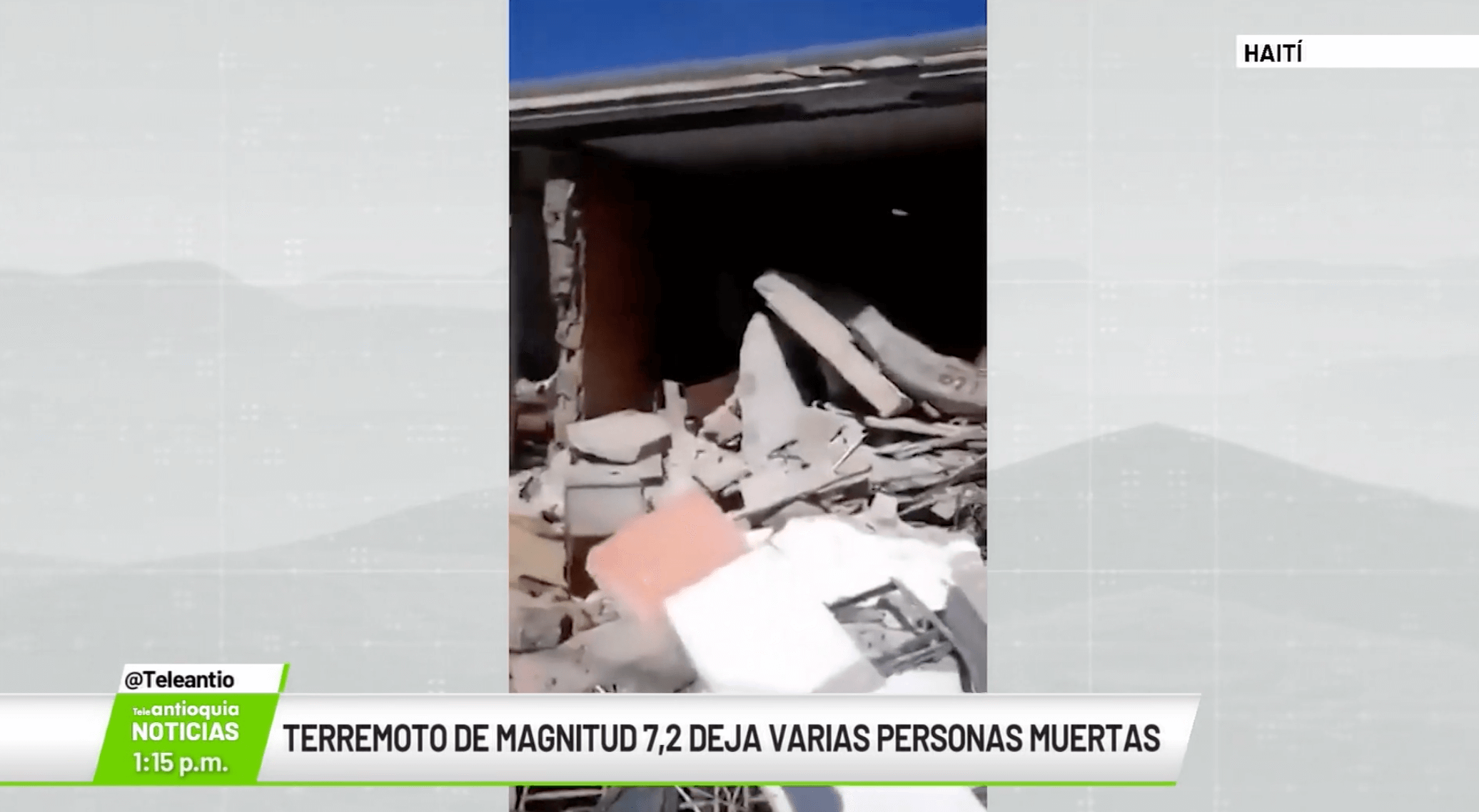 Terremoto de magnitud de 7,2 en Haití deja varias personas muertas