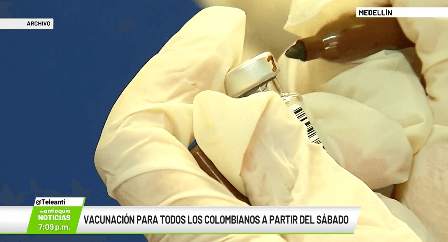 Vacunación para todos los colombianos a partir del sábado