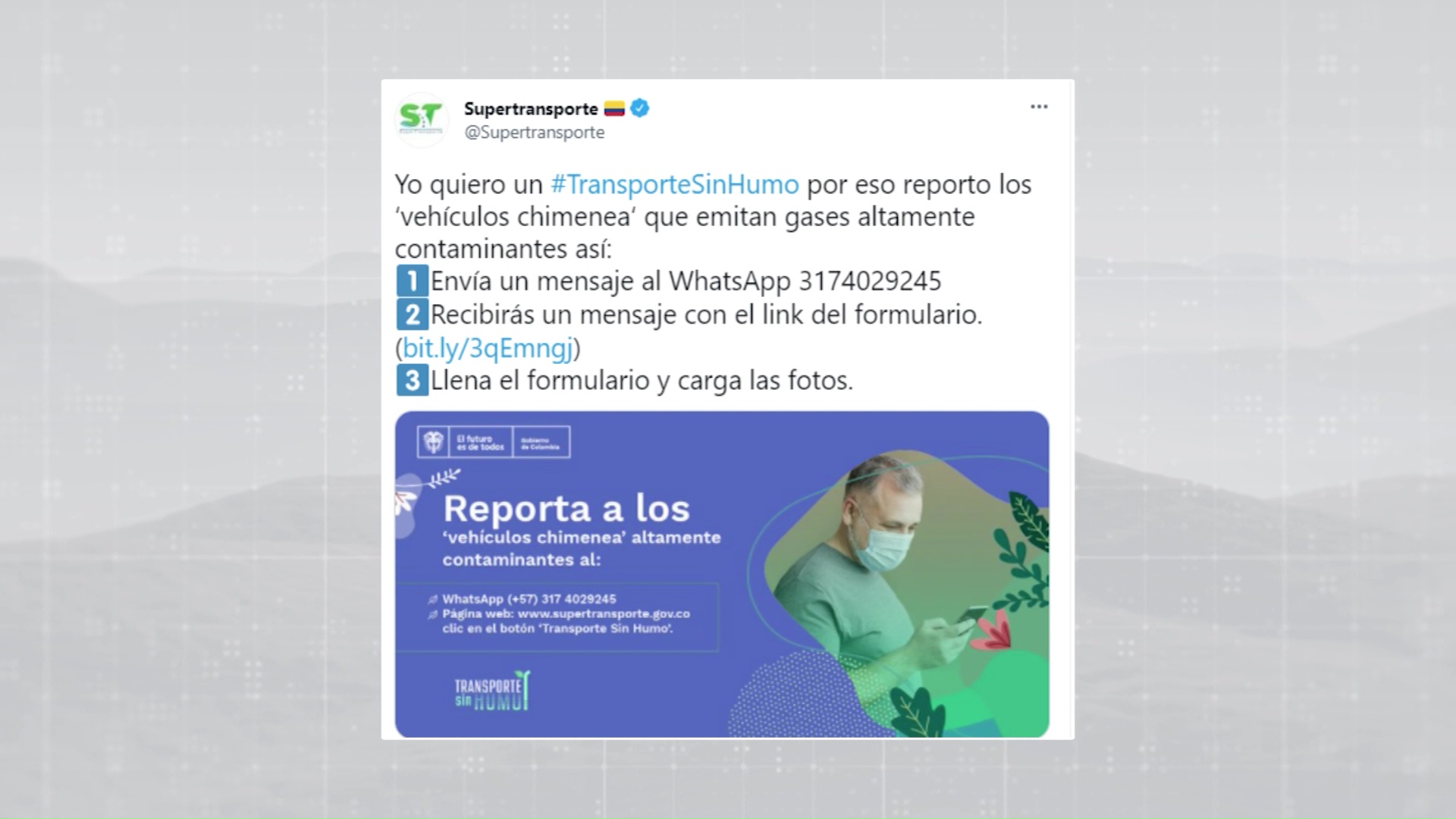 Línea de WhatsApp para denunciar «vehículos chimenea»
