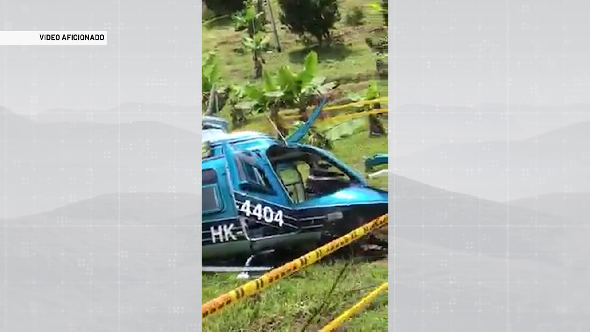 Accidentado helicóptero. Ocupantes quedaron ilesos