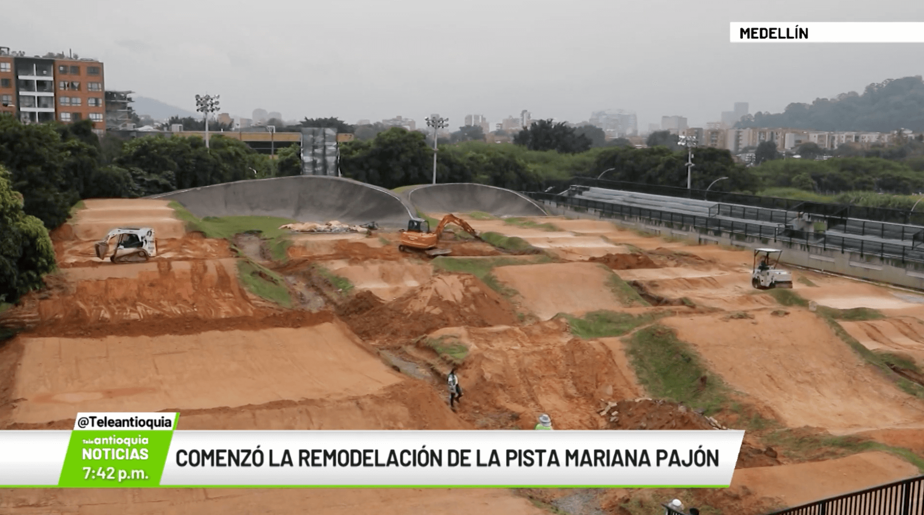 Comenzó la remodelación de la pista Mariana Pajón