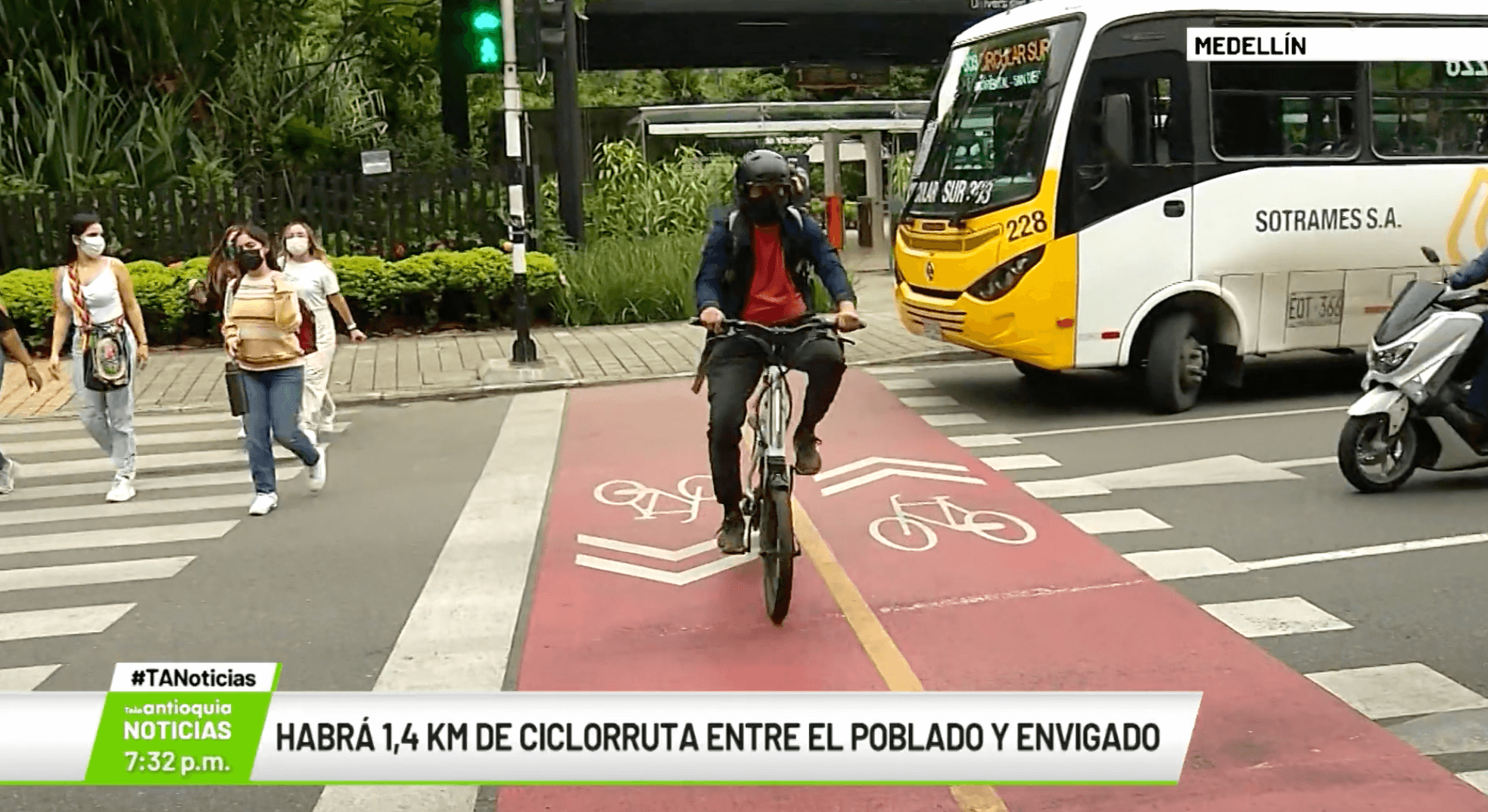 Habrá 1,4 km de ciclorruta entre El Poblado y Envigado