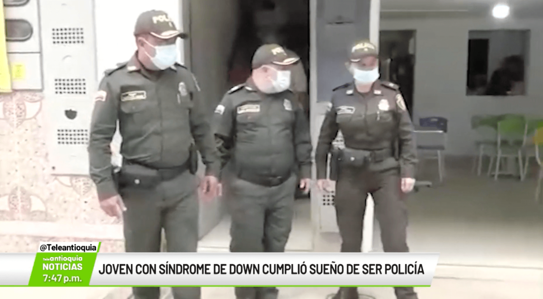 Joven con síndrome de Down cumplió sueño de ser Policía