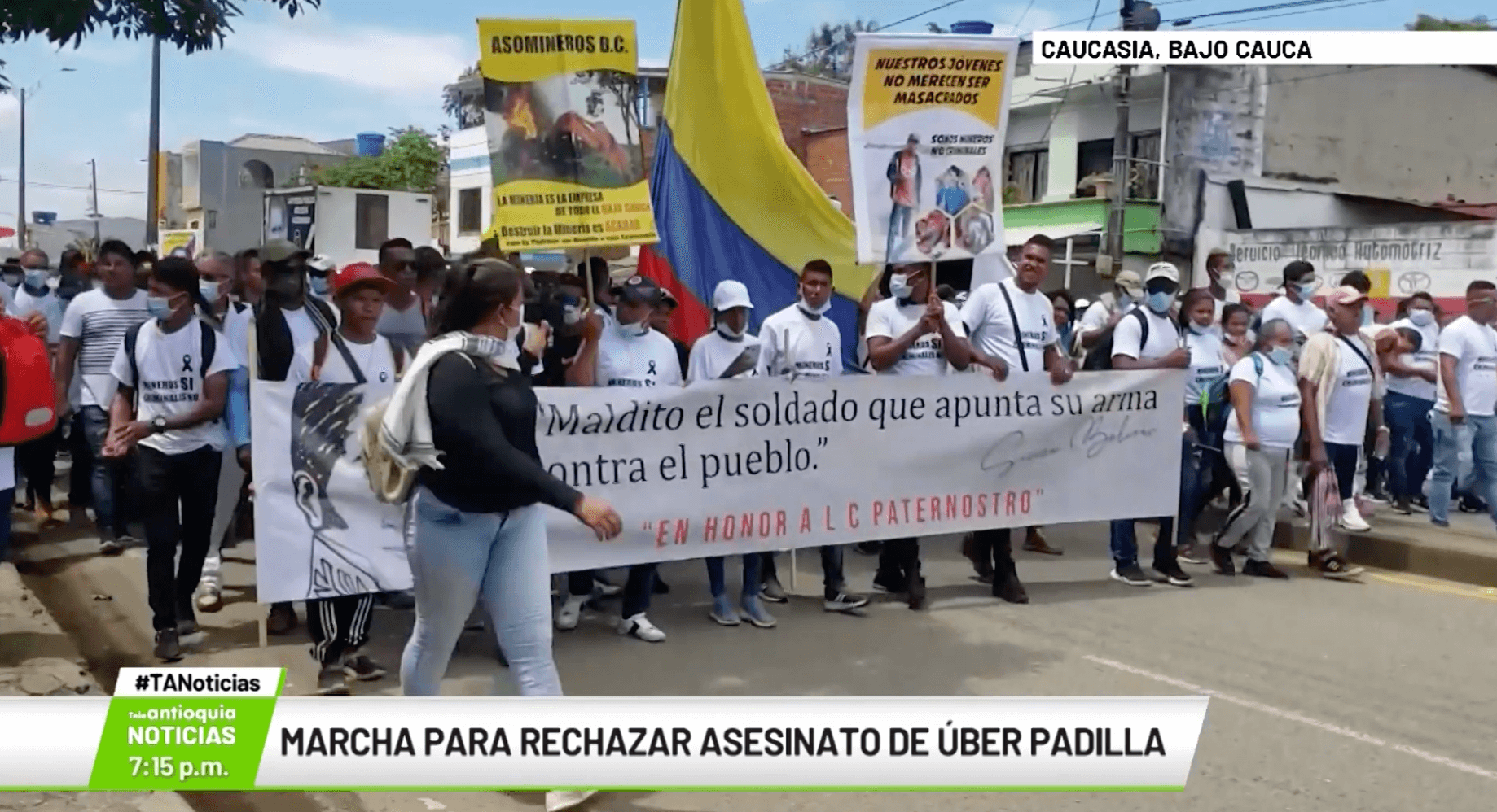 Marcha para rechazar asesinato de Úber Padilla
