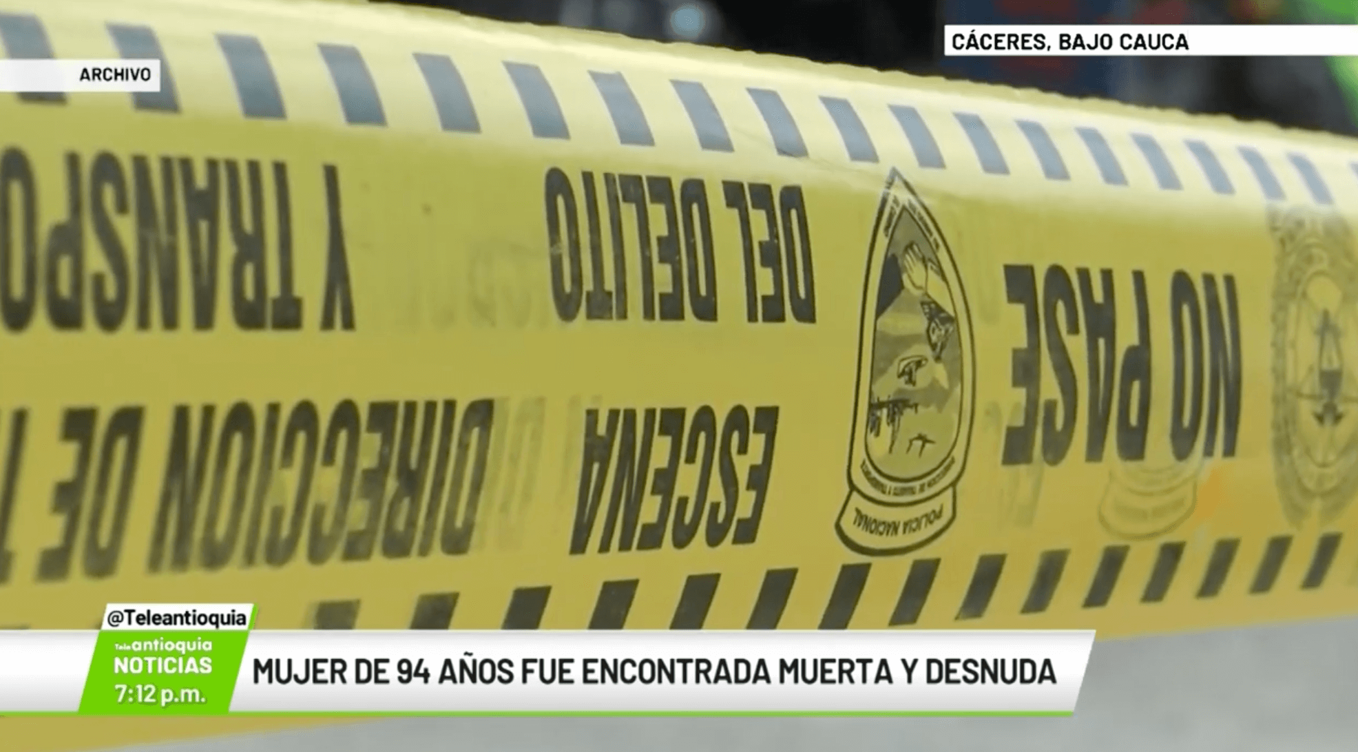 Mujer de 94 años fue encontrada muerta y desnuda