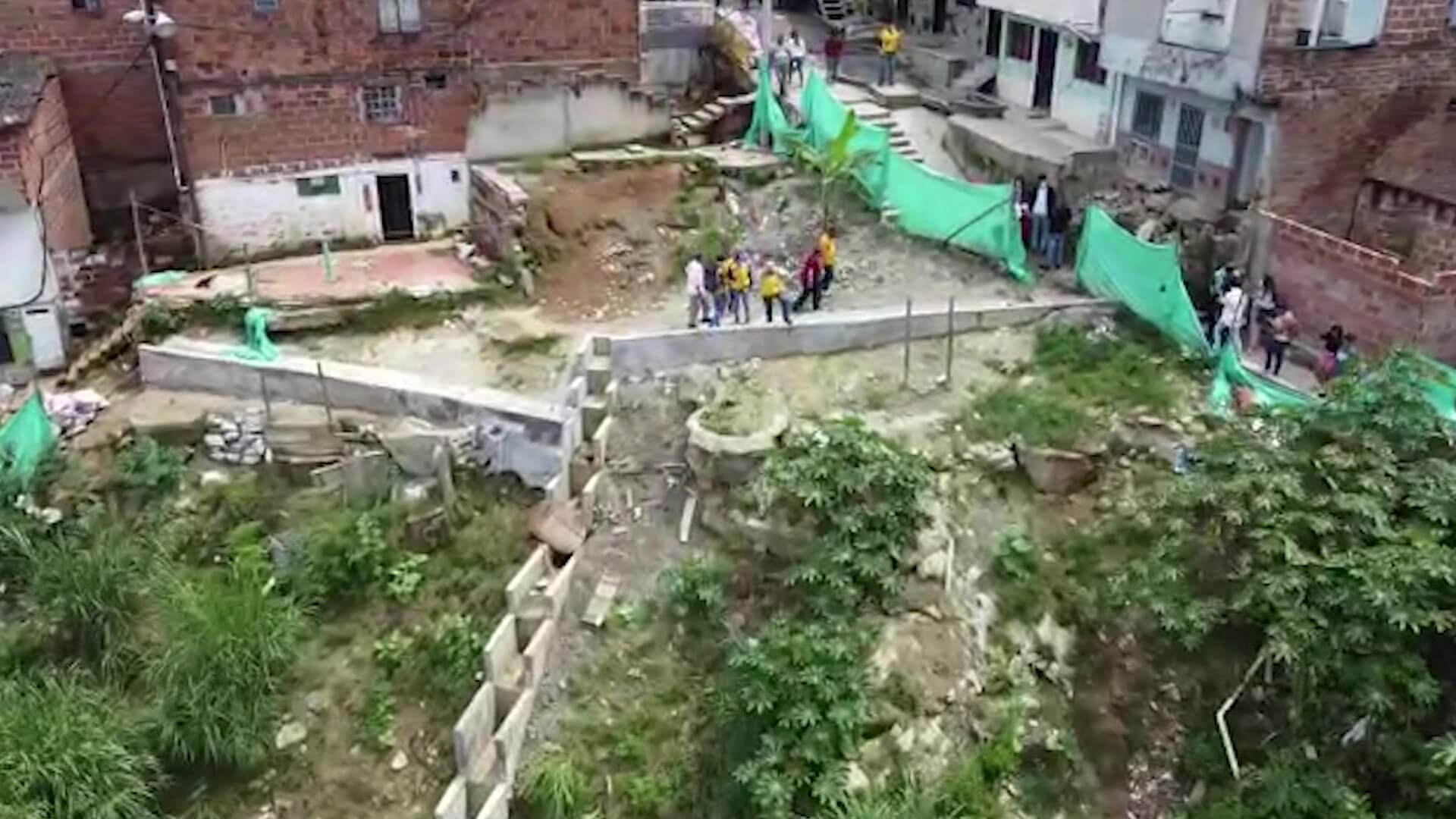 Plantón en el barrio Villa Guadalupe