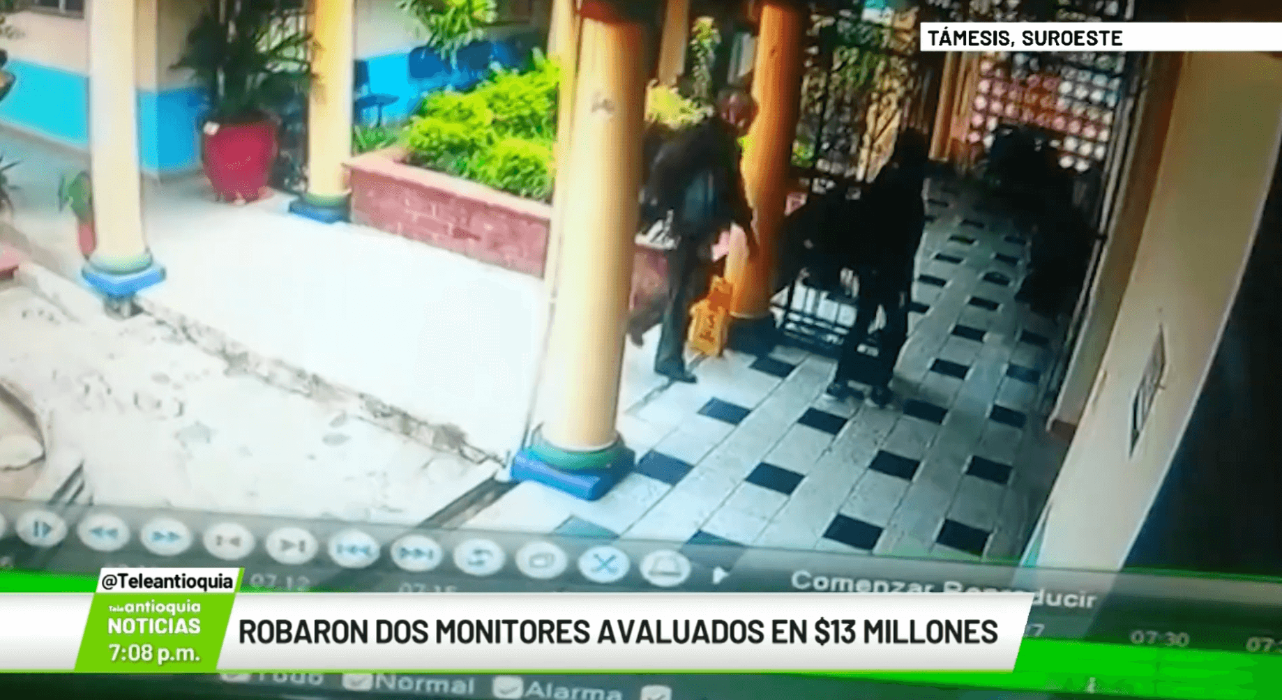 Robaron dos monitores avaluados en $13 millones