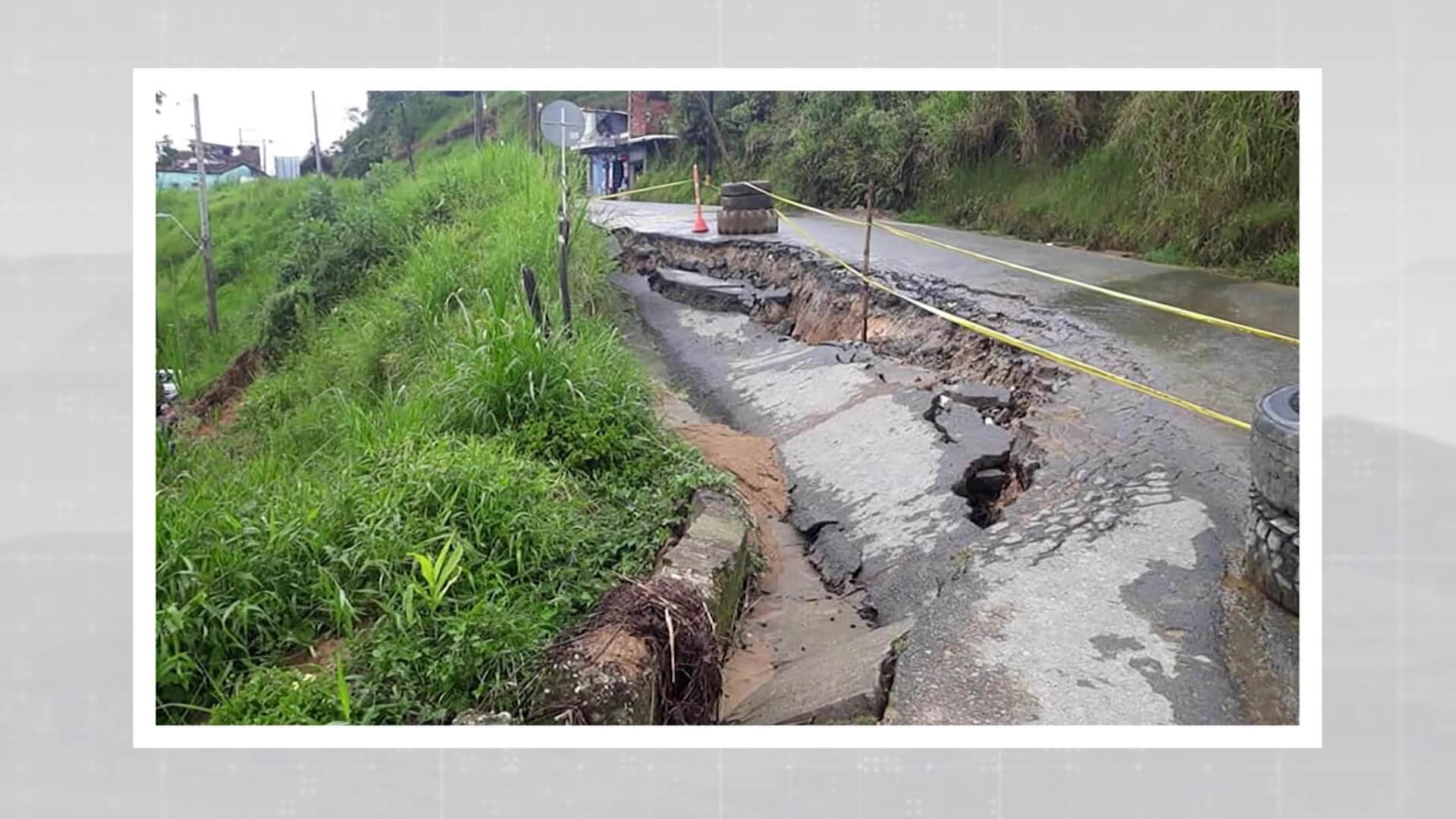 Vías de algunos municipios afectadas por las lluvias