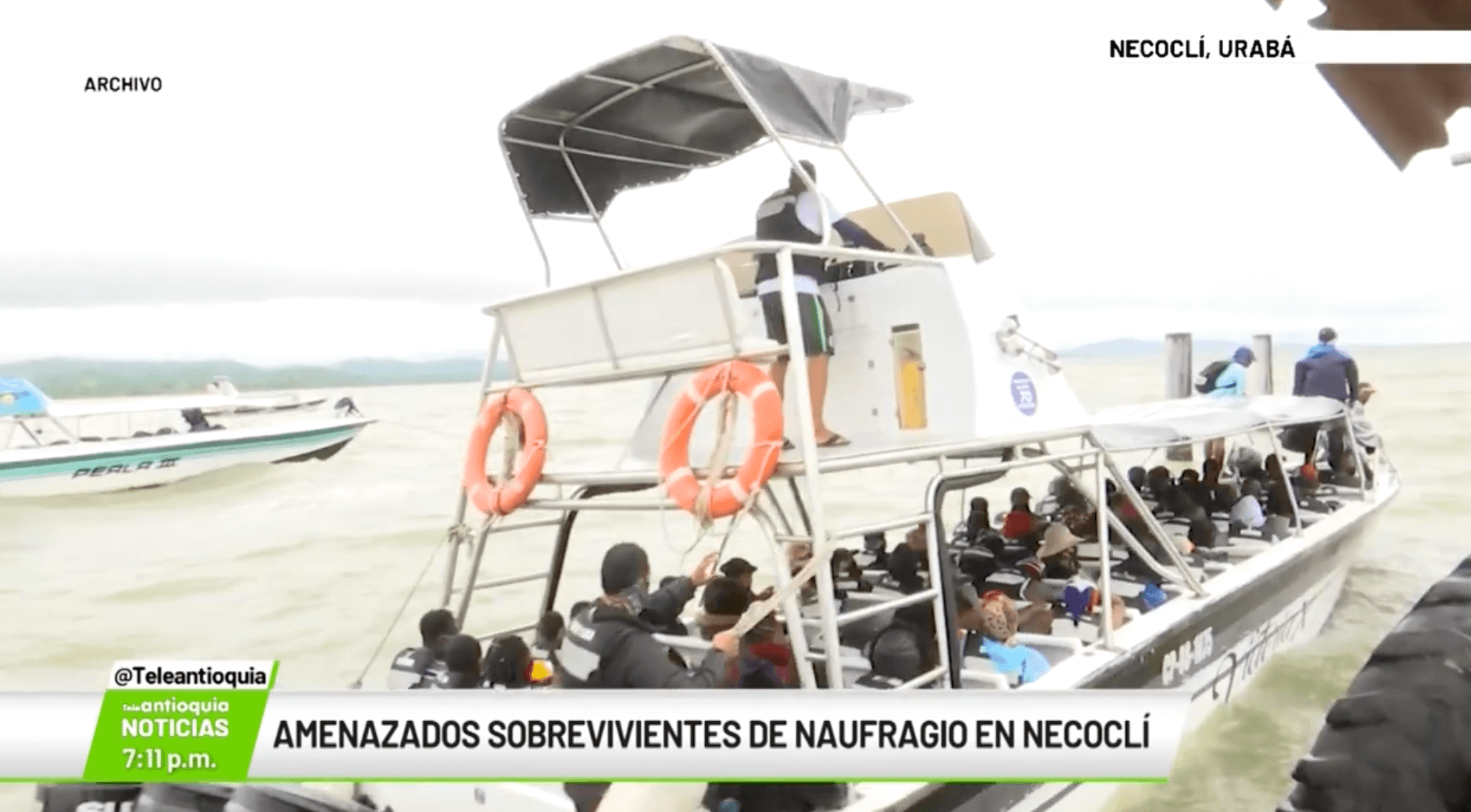 Amenazados sobrevivientes de naufragio en Necoclí