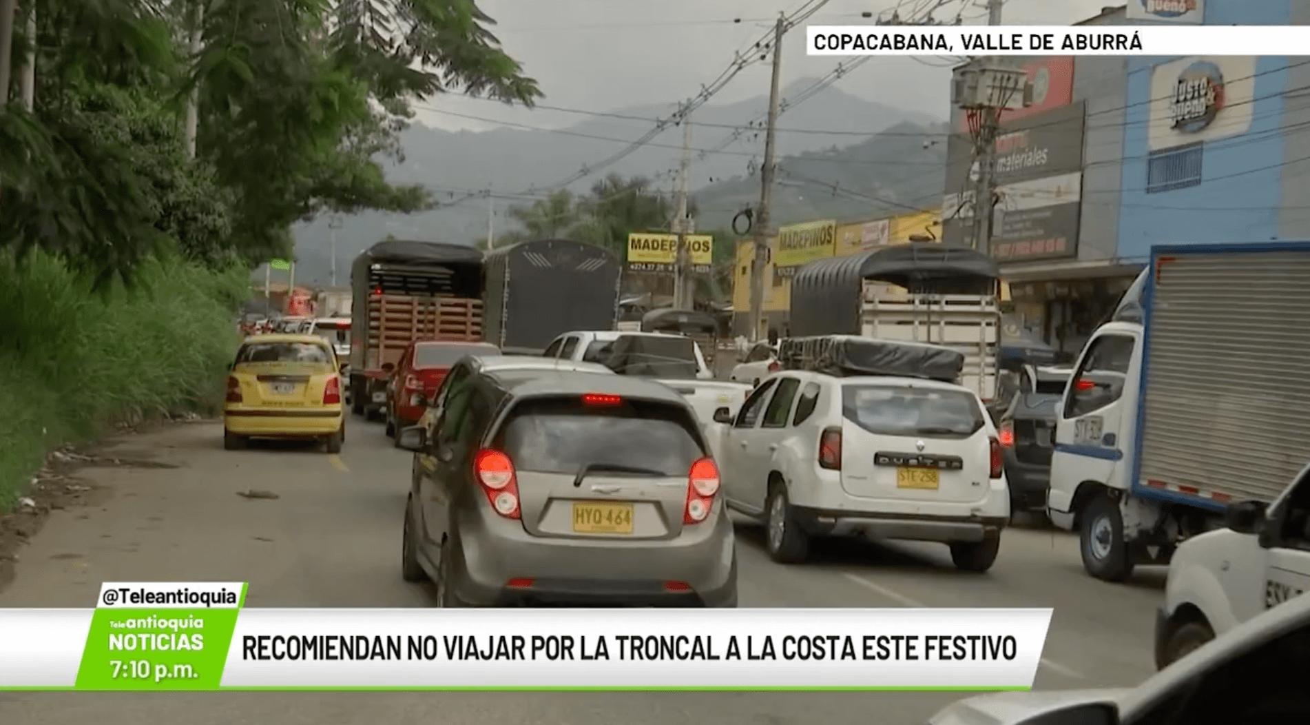 Recomiendan no viajar por la troncal a la costa este festivo