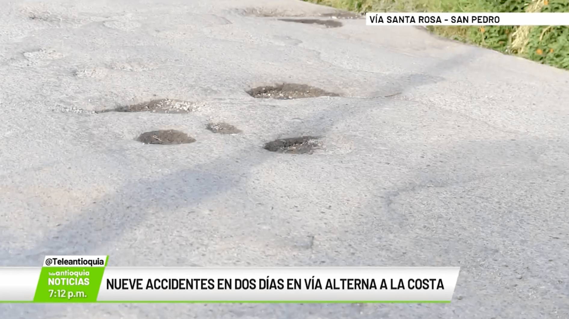 Nueve accidentes en dos días en la vía alterna a la Costa