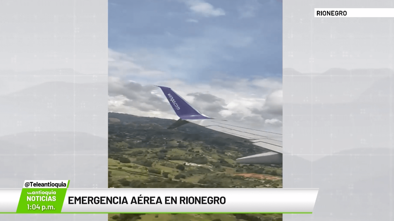 Emergencia aérea en Rionegro