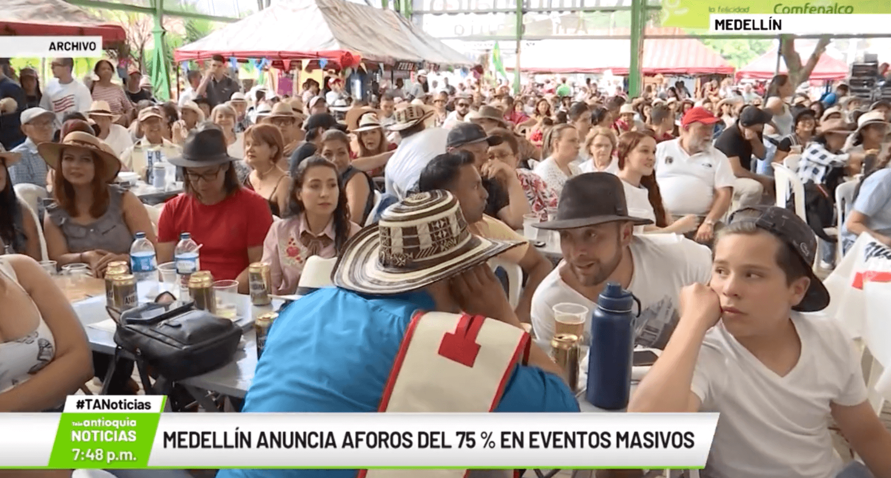 Medellín anuncia aforos del 75 % en eventos masivos