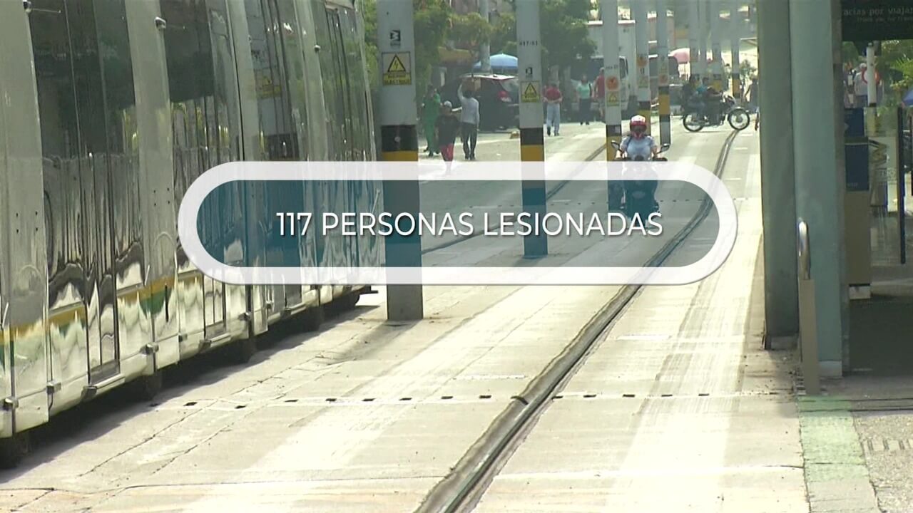 117 incidentes con lesionados y una víctima fatal en corredor del Tranvía