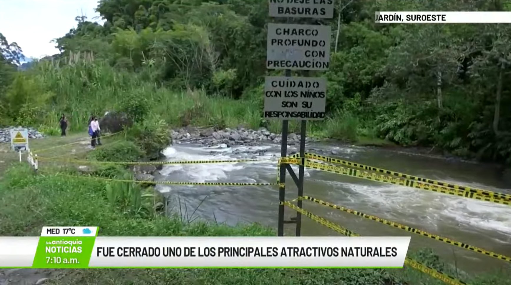 Fue cerrado uno de los principales atractivos naturales de Jardín