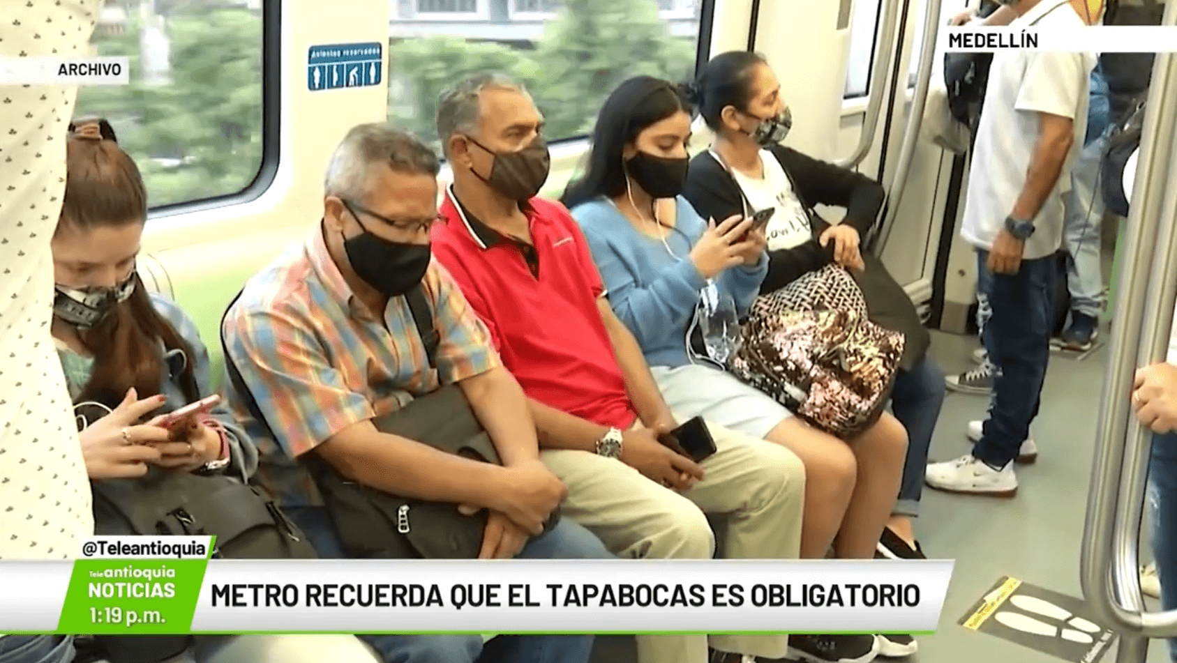 Metro recuerda que el tapabocas es obligatorio