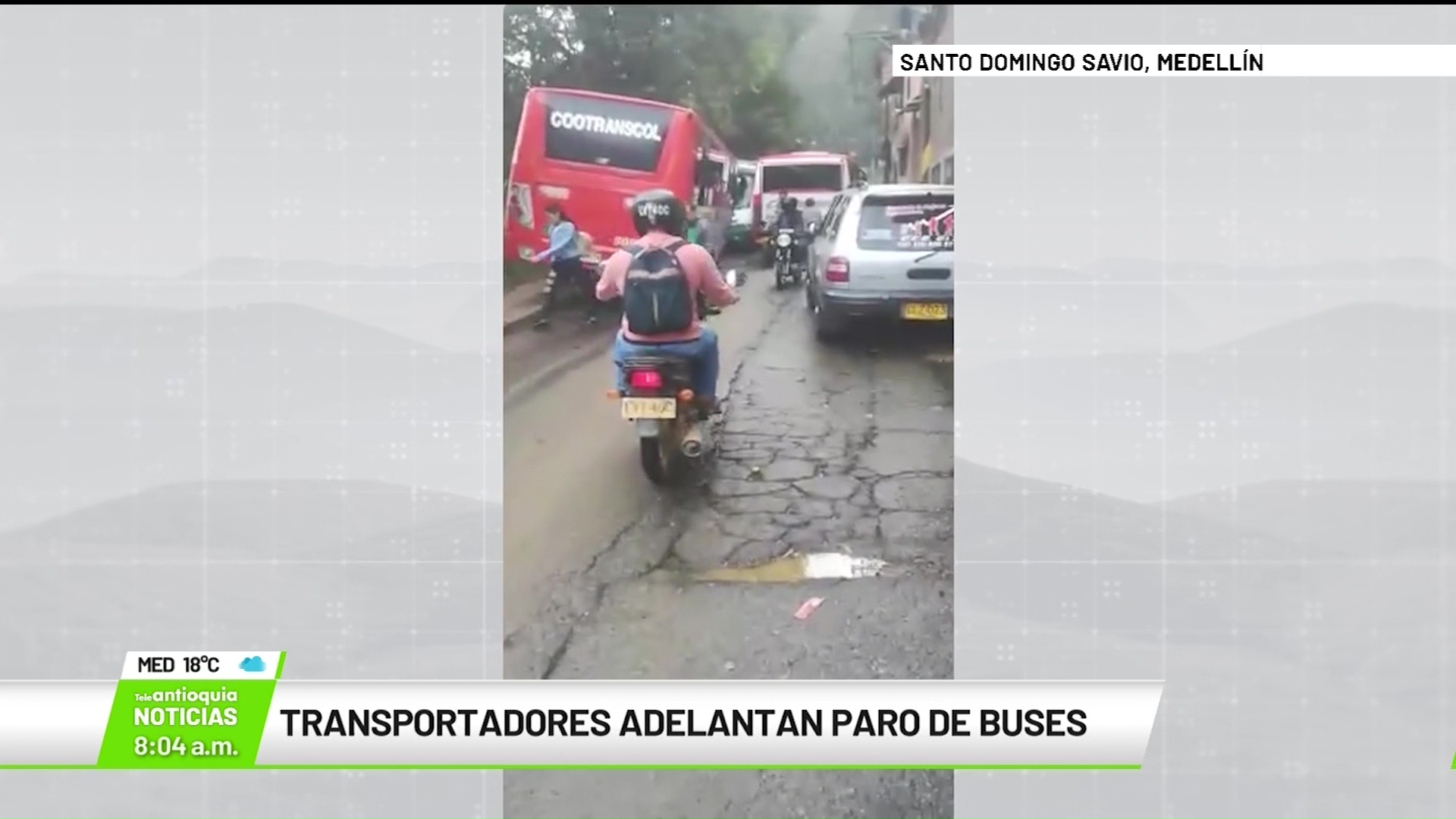 Transportadores adelantan paro de buses