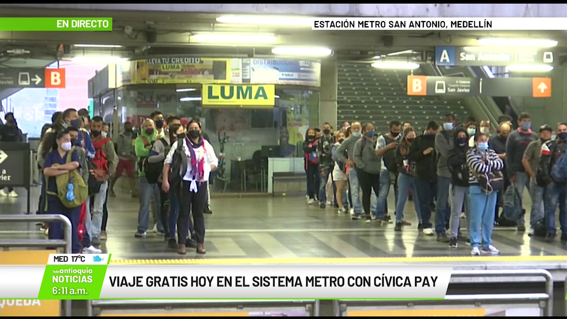 Viaje gratis hoy en el sistema Metro con Cívica pay