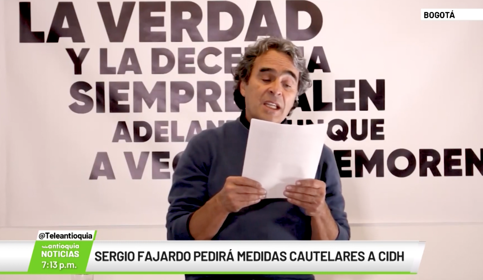 Sergio Fajardo pedirá medidas cautelares a CIDH