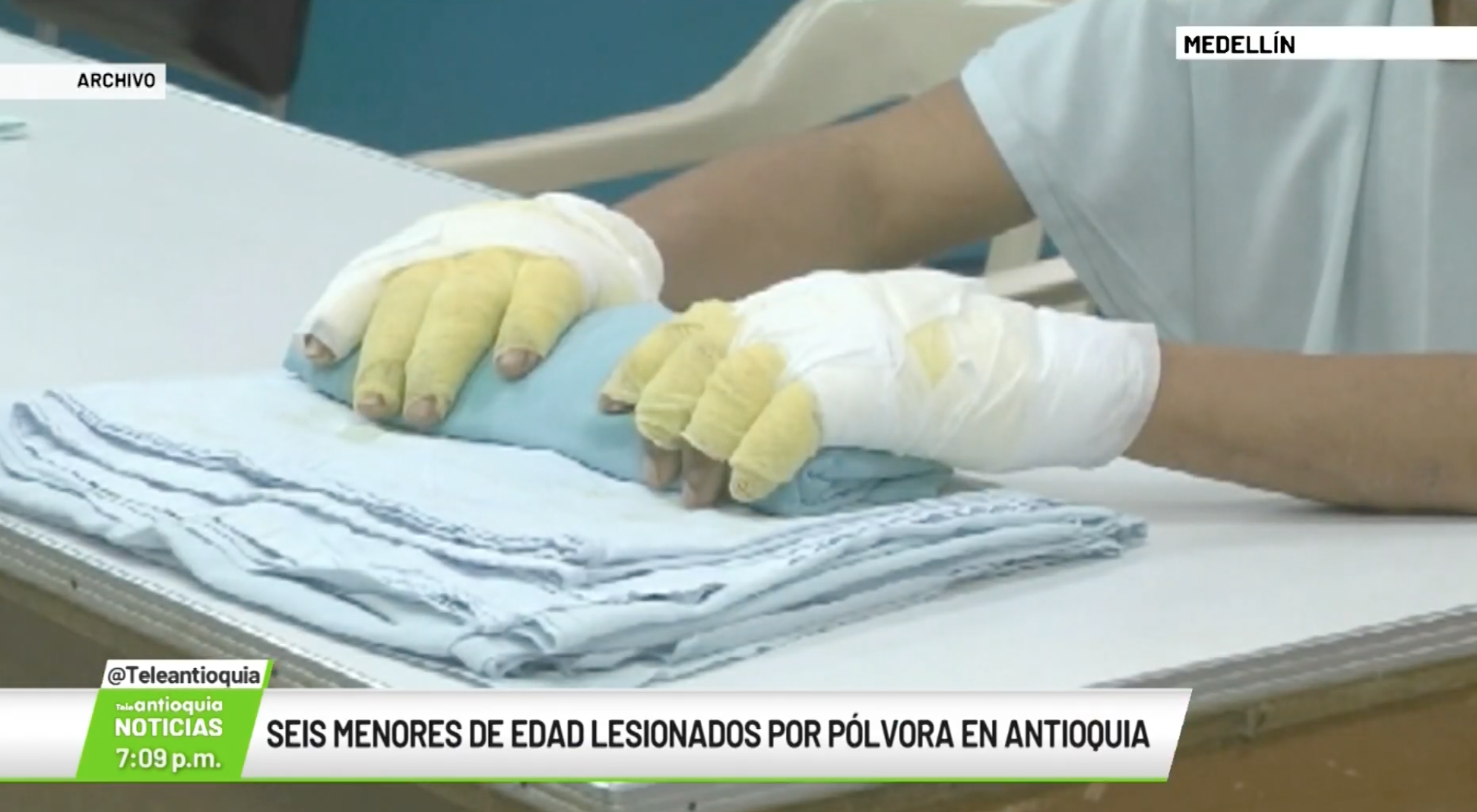 Seis menores de edad lesionados por pólvora en Antioquia