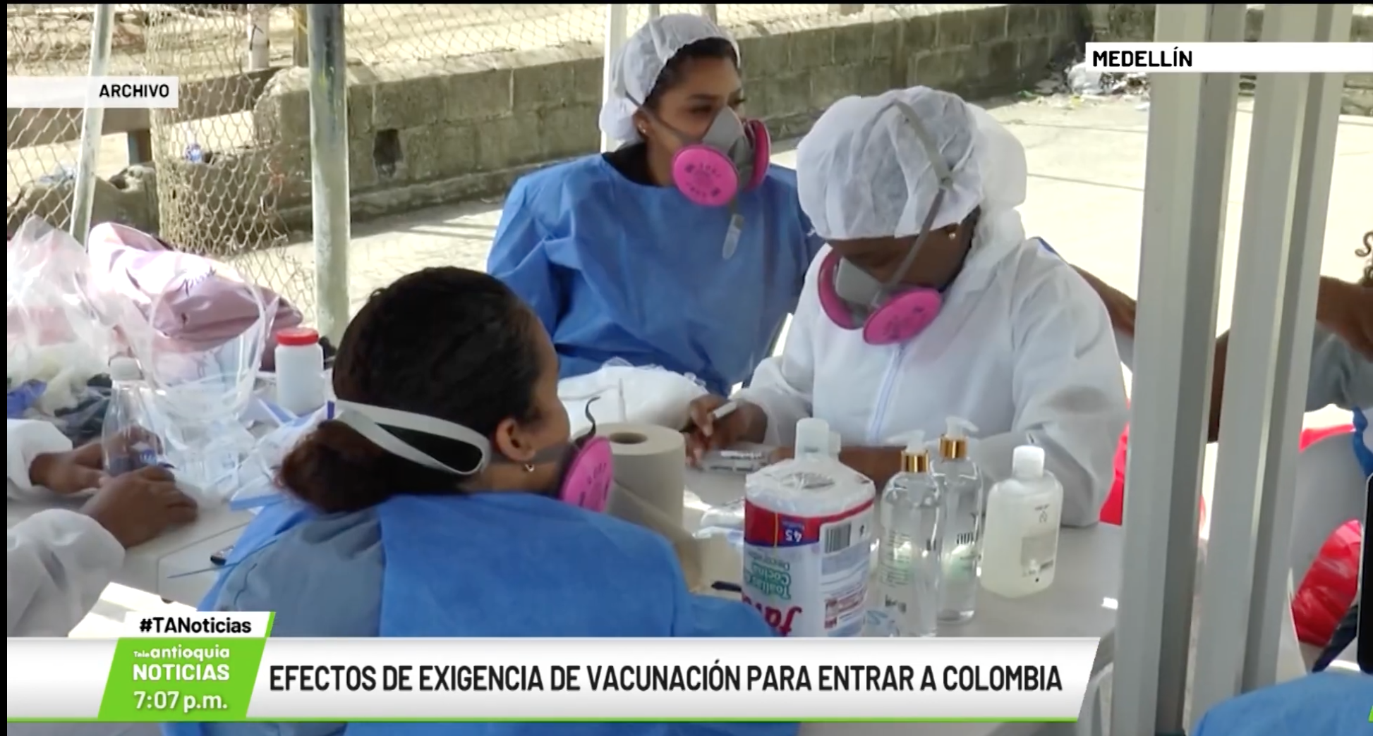Efectos de exigencia de vacunación para entrar en Colombia