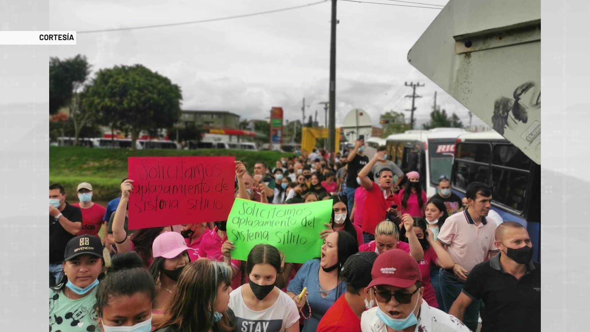 Continúan protestas de transportadores y comerciantes en Rionegro