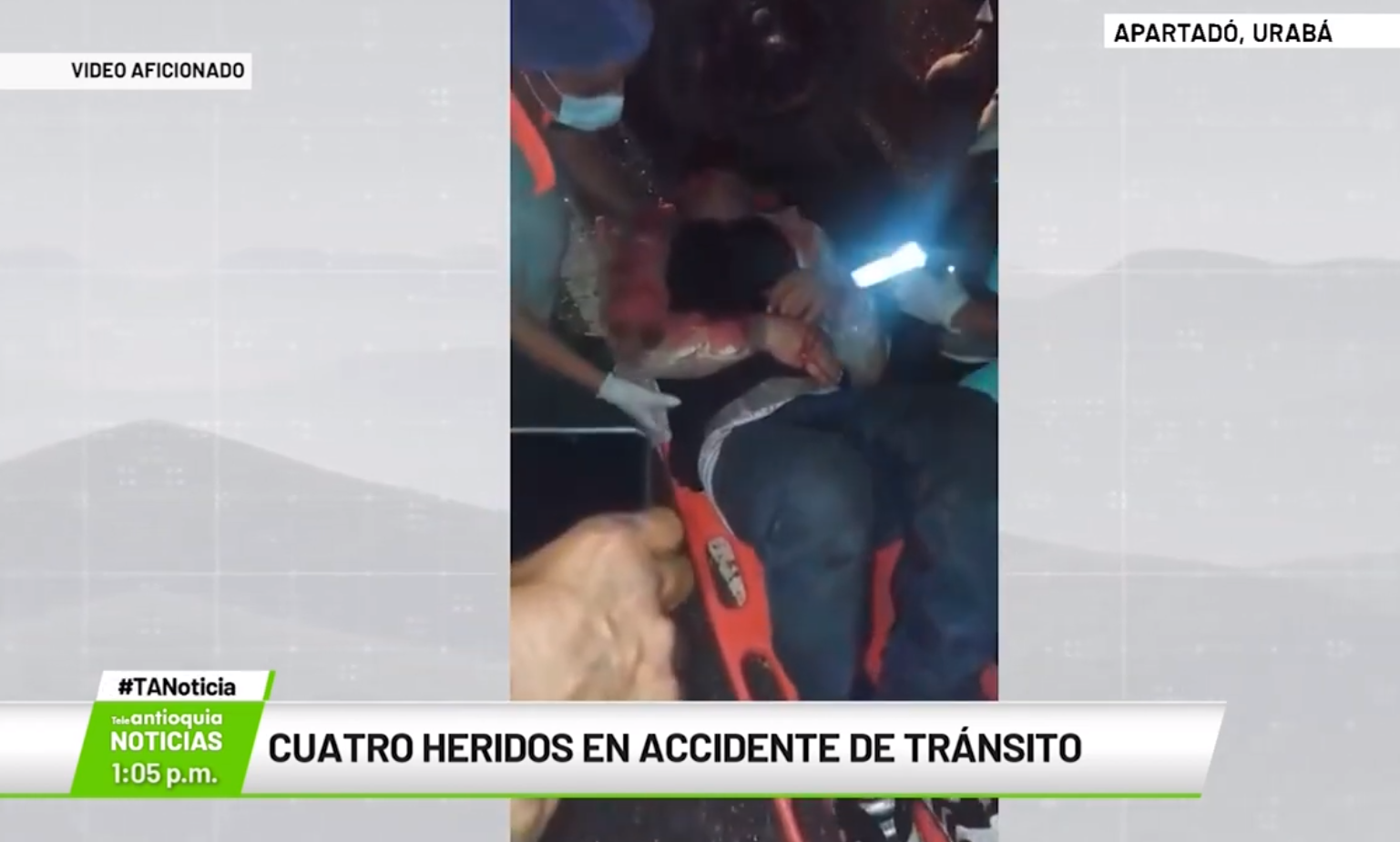 Cuatro heridos en accidente de tránsito