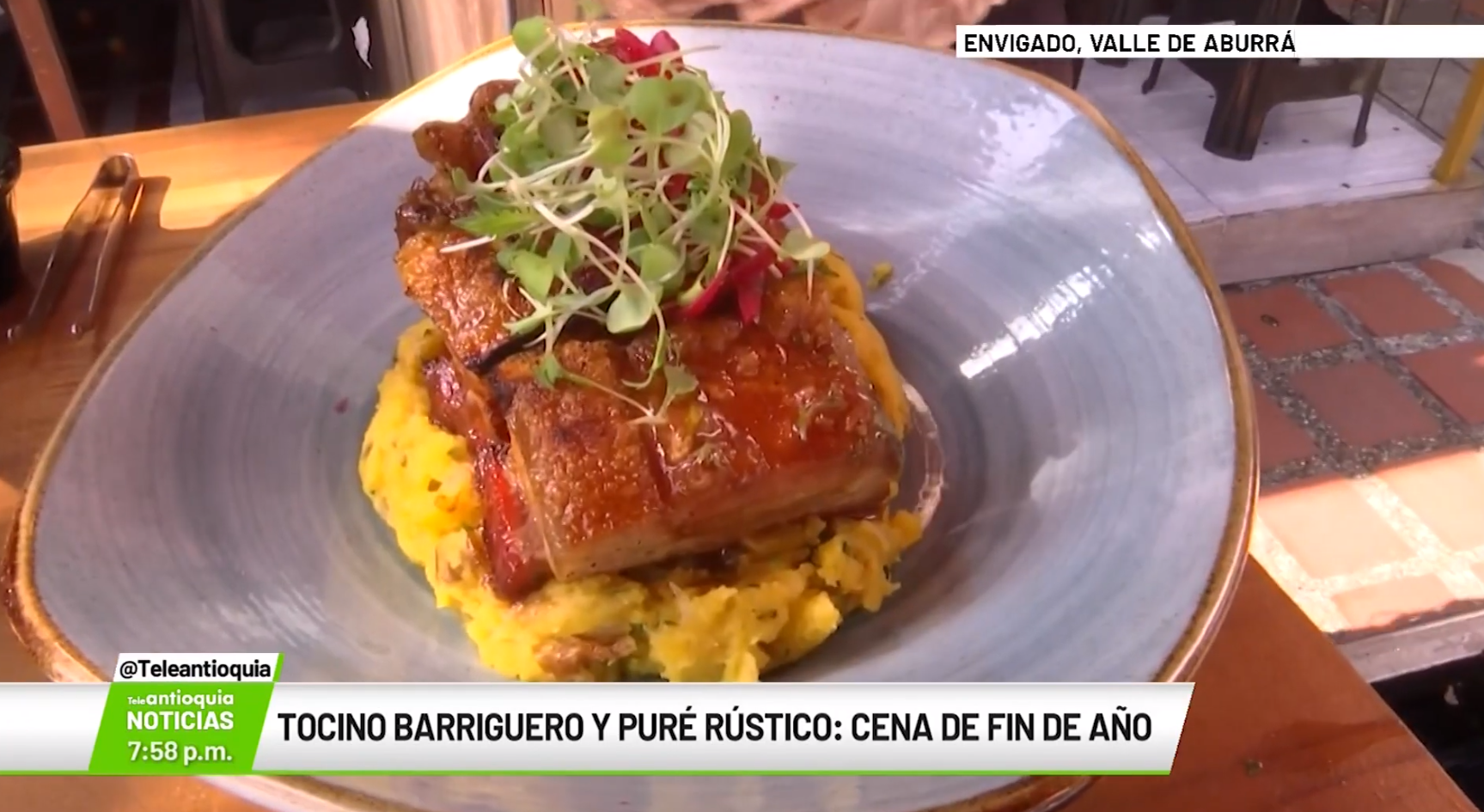 Tocino barriguero y puré rústico: cena de fin de año