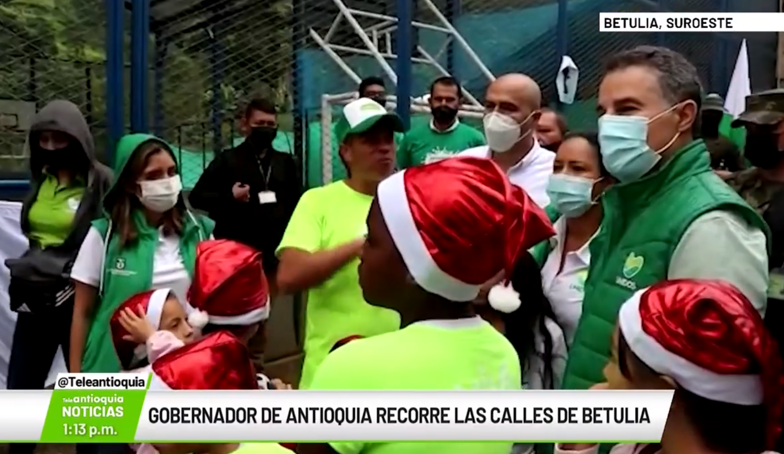 Gobernador de Antioquia recorre las calles de Betulia