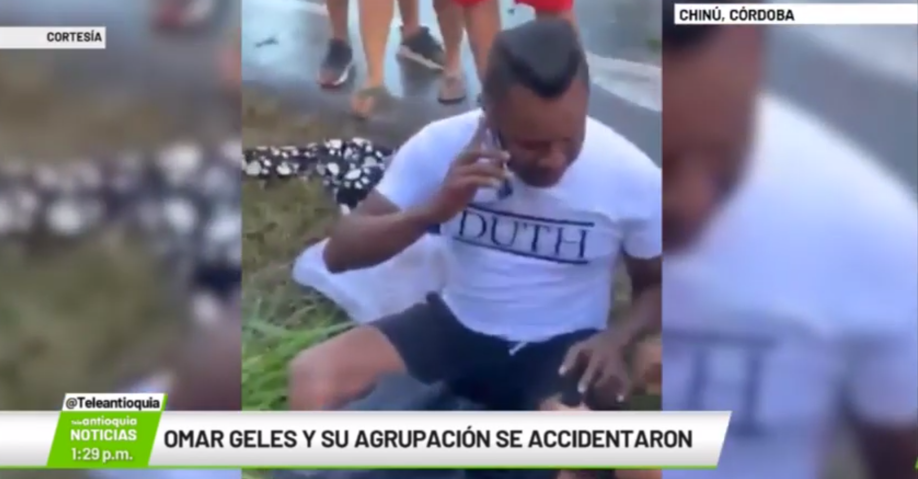 Omar Geles y su agrupación se accidentaron