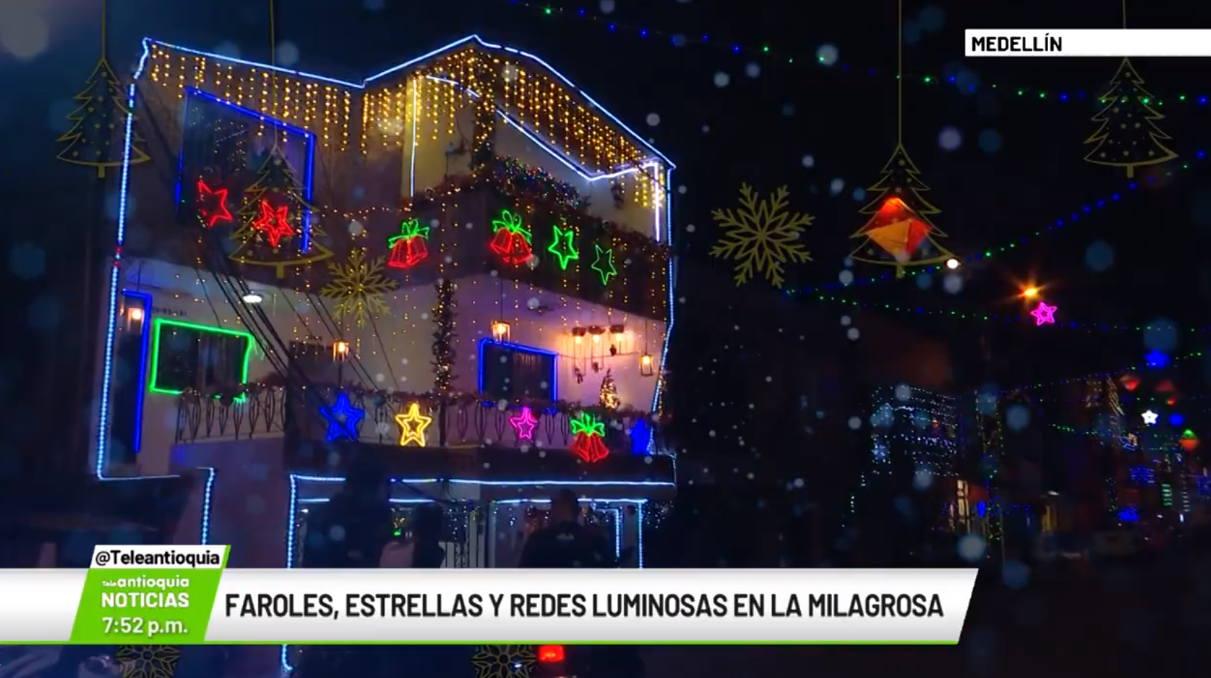 Faroles, estrellas y redes luminosas en La Milagrosa