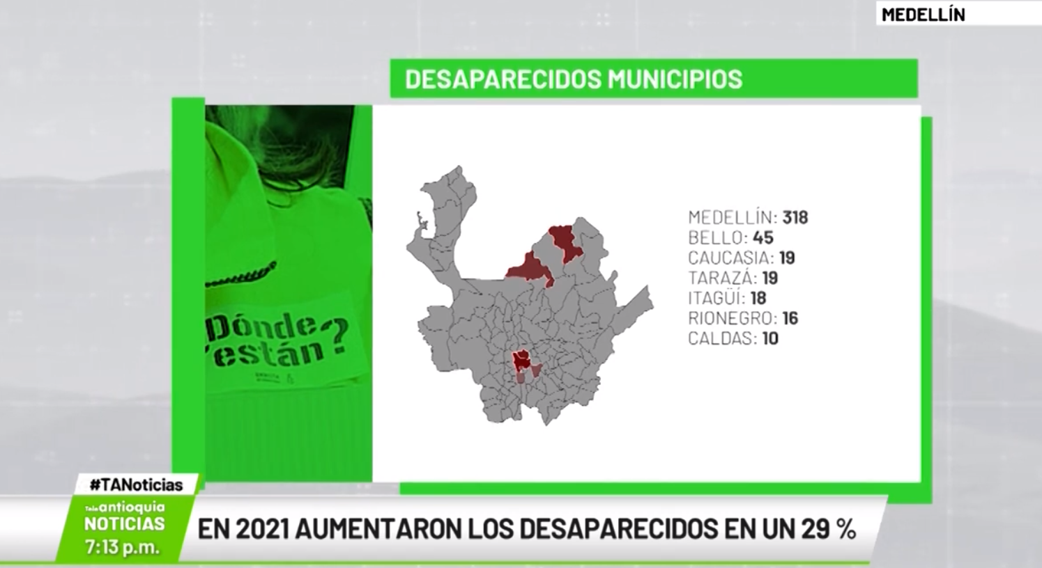 En 2021 aumentaron los desaparecidos