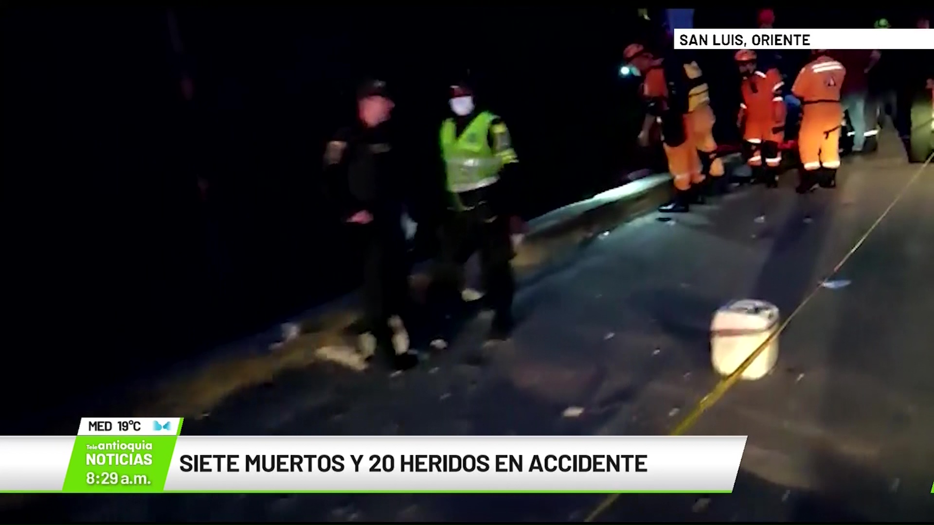 Siete muertos y 20 heridos en accidente