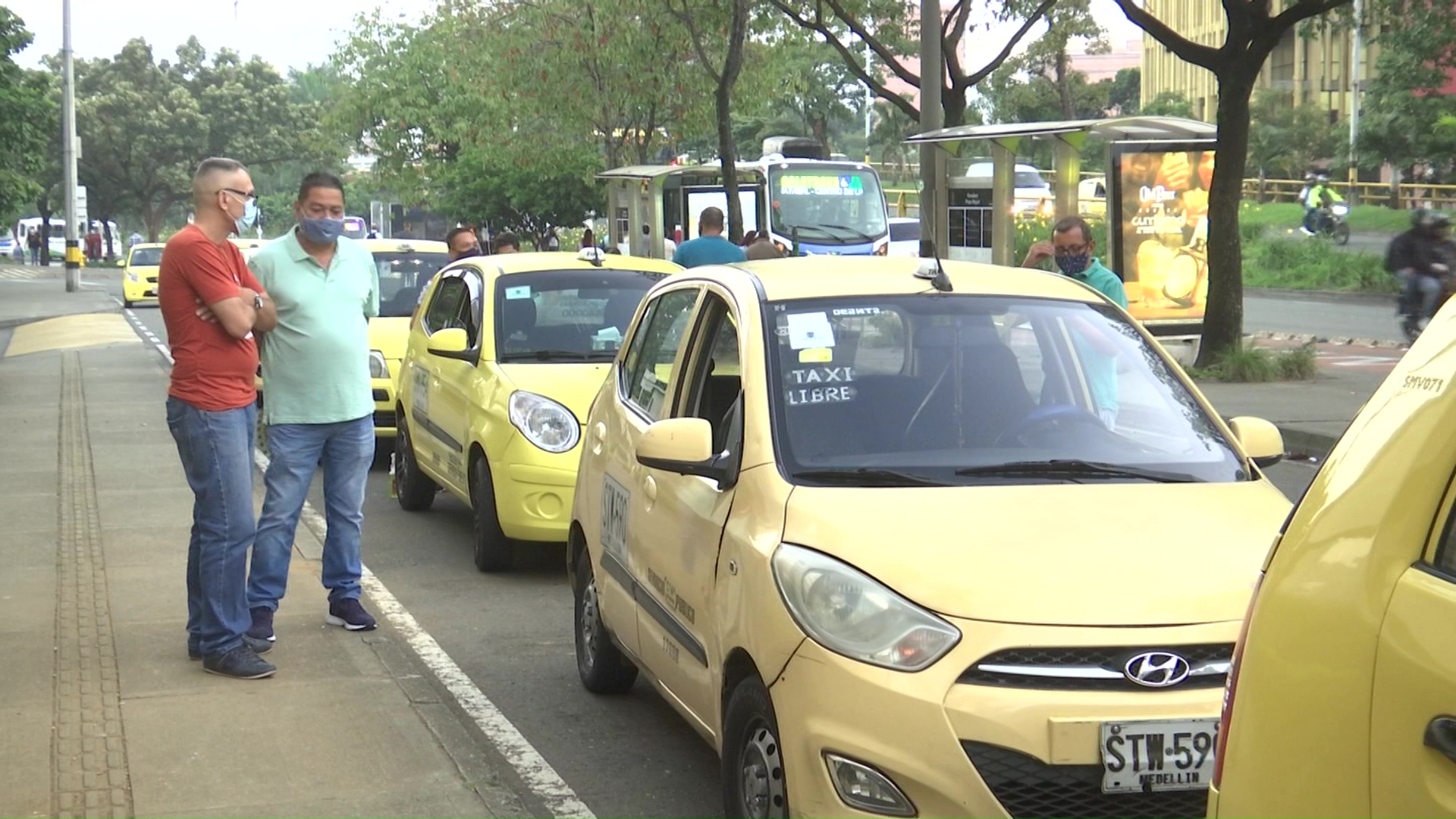 Taxistas protestan contra el cobro por congestión