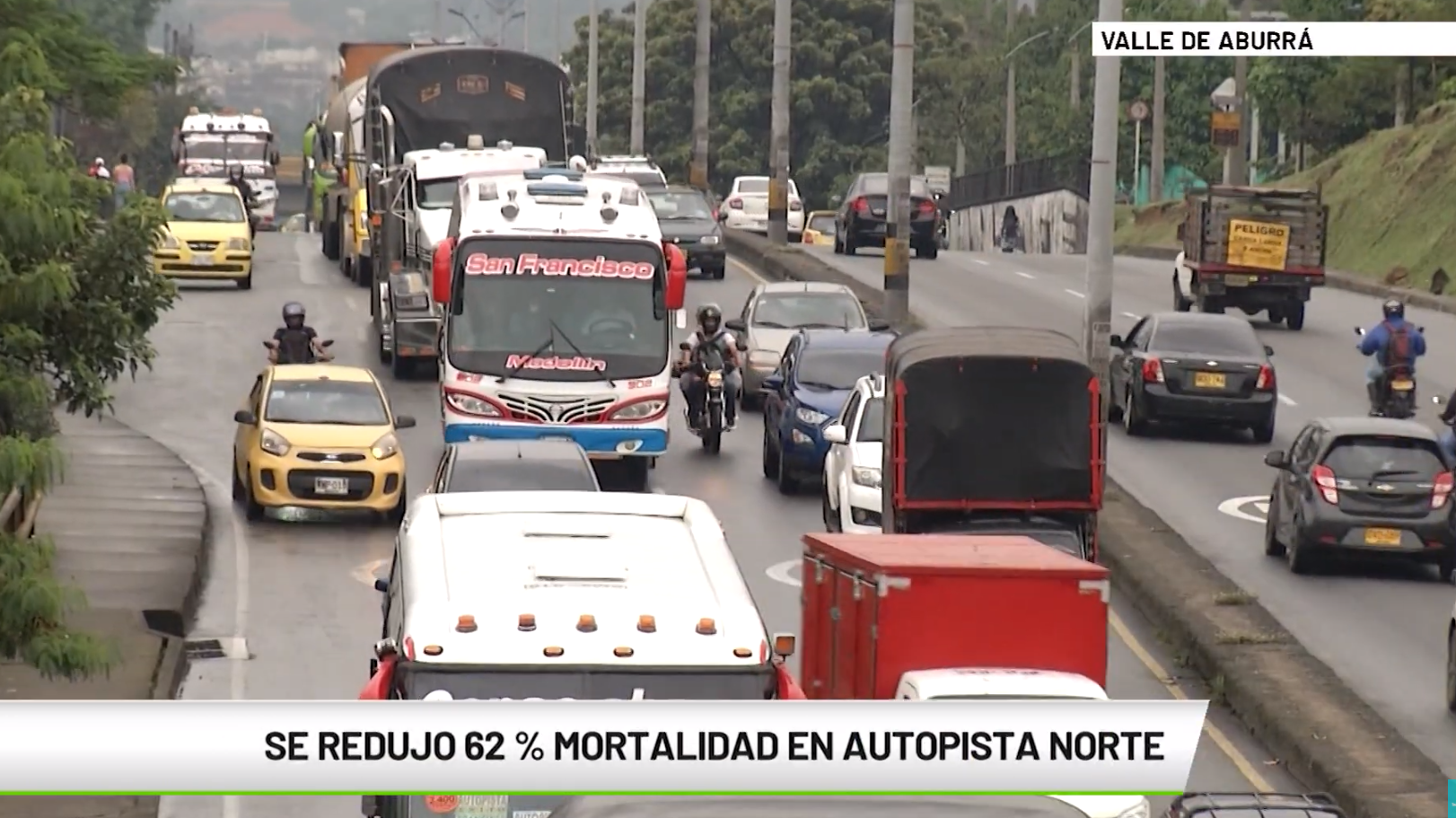 Se redujo 62 % mortalidad en Autopista Norte