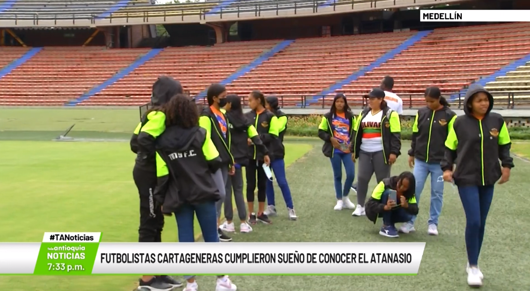 Futbolistas cartageneras cumplieron su sueño de conocer el Atanasio