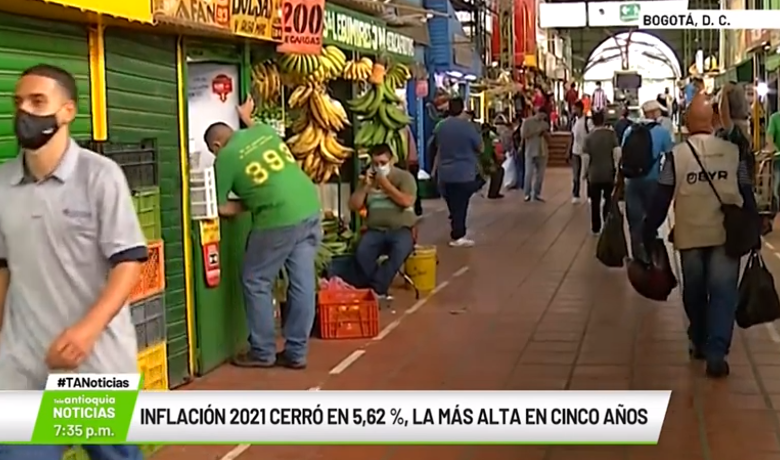 Inflación 2021 cerró en 5,62 %, la más alta en cinco años