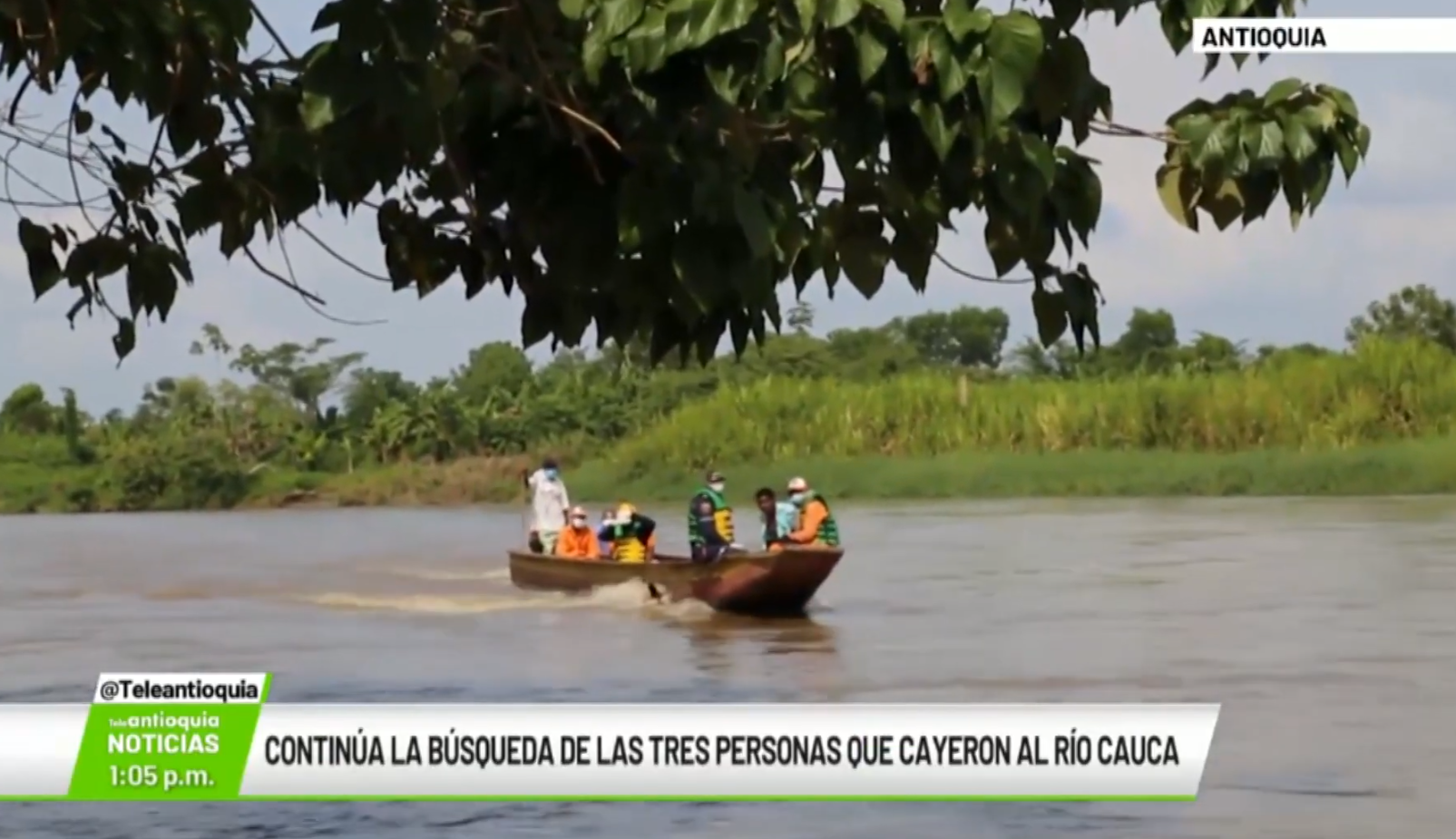 Continúa la búsqueda de las tres personas que cayeron al Río Cauca