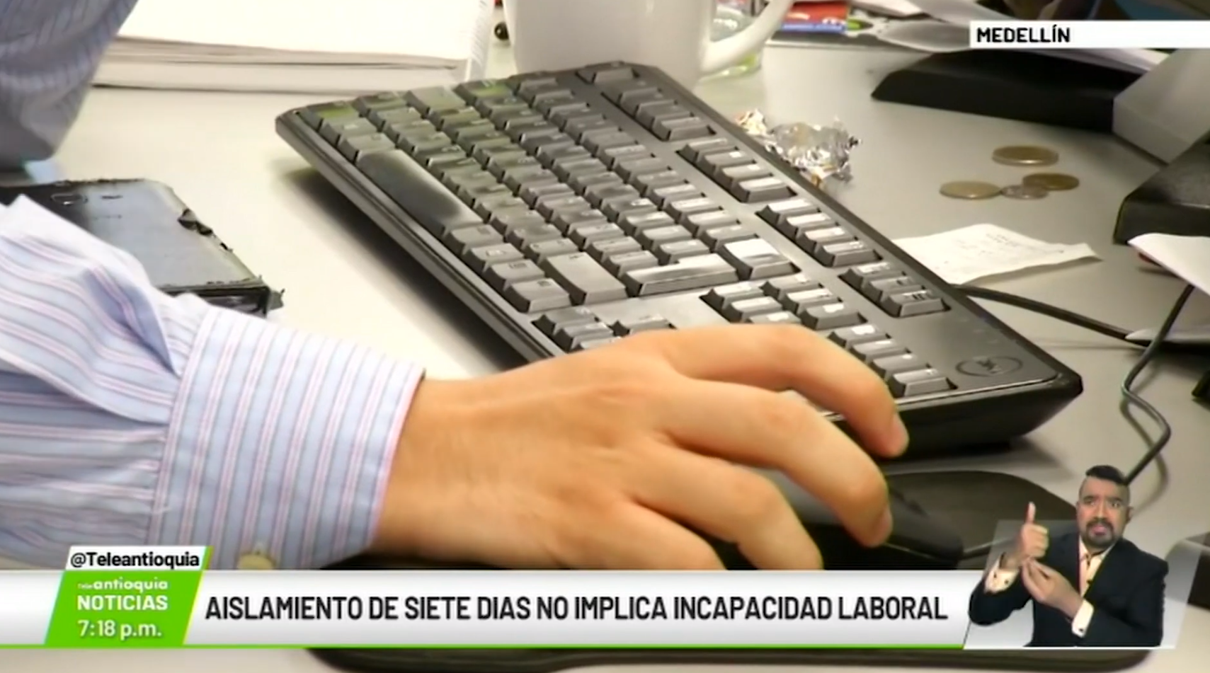 Aislamiento de siete días no implica incapacidad laboral