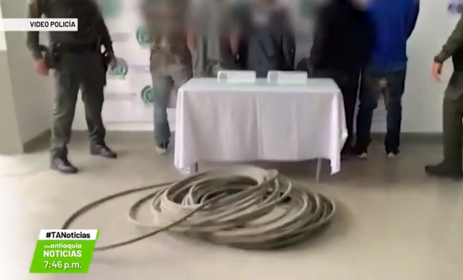 Capturados en flagrancia ladrones de cable telefónico